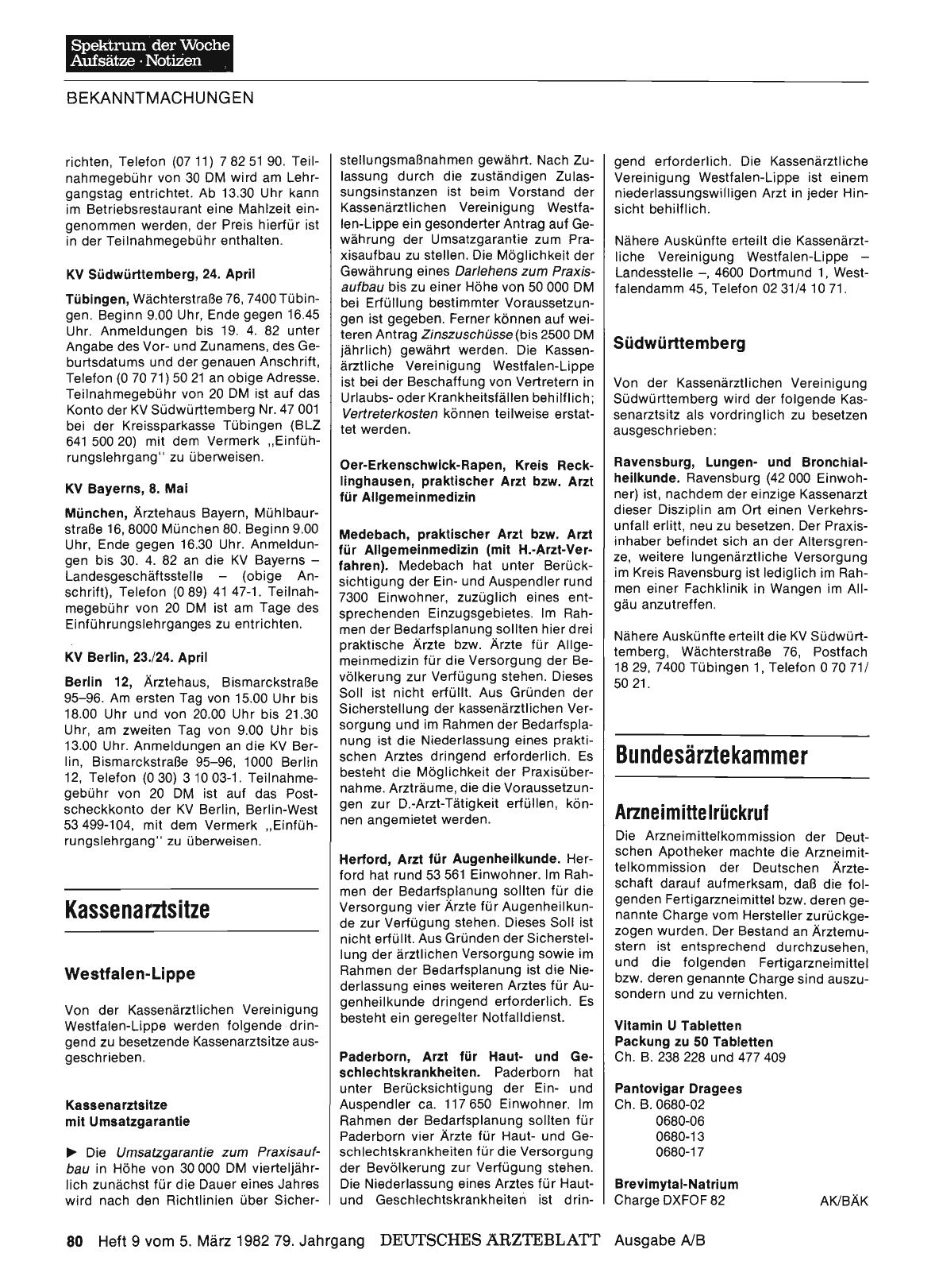 Vorschauseite 1: Kassenarztsitze