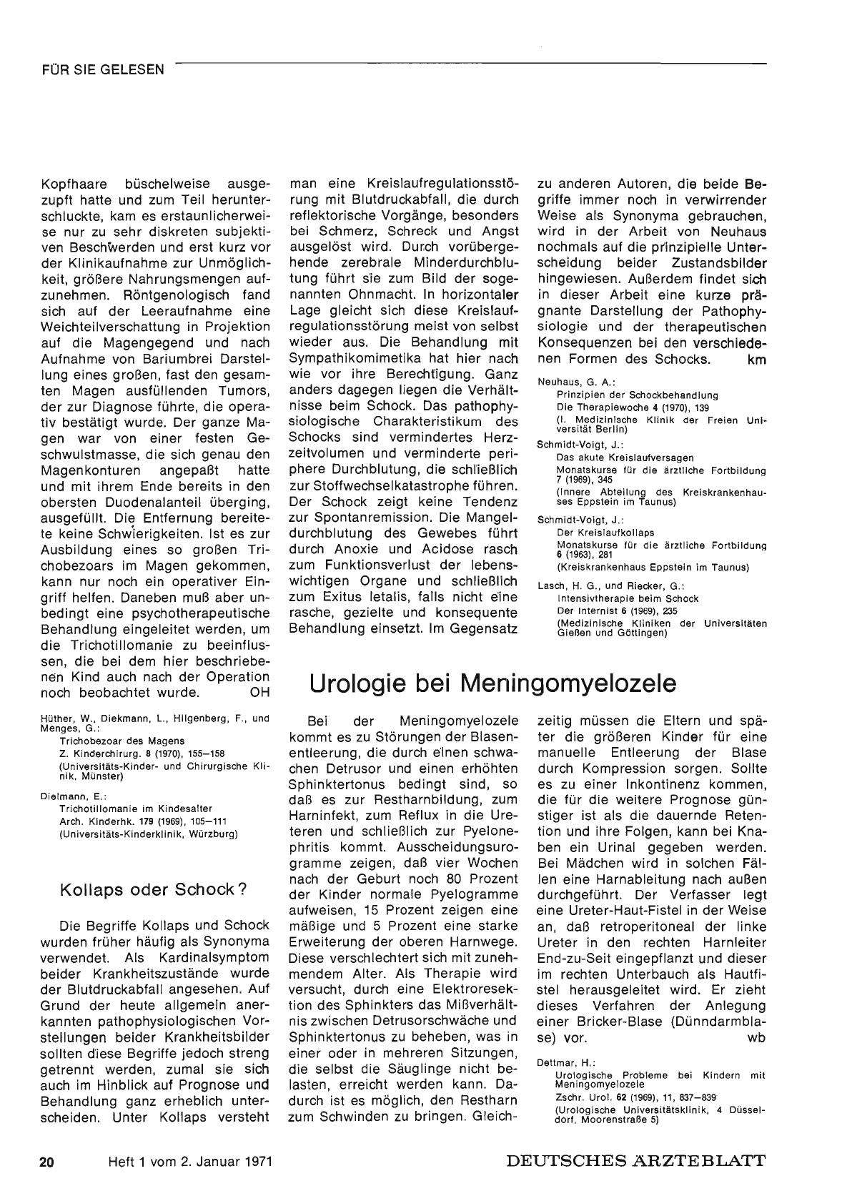 Vorschauseite 1: Kollaps oder Schock?