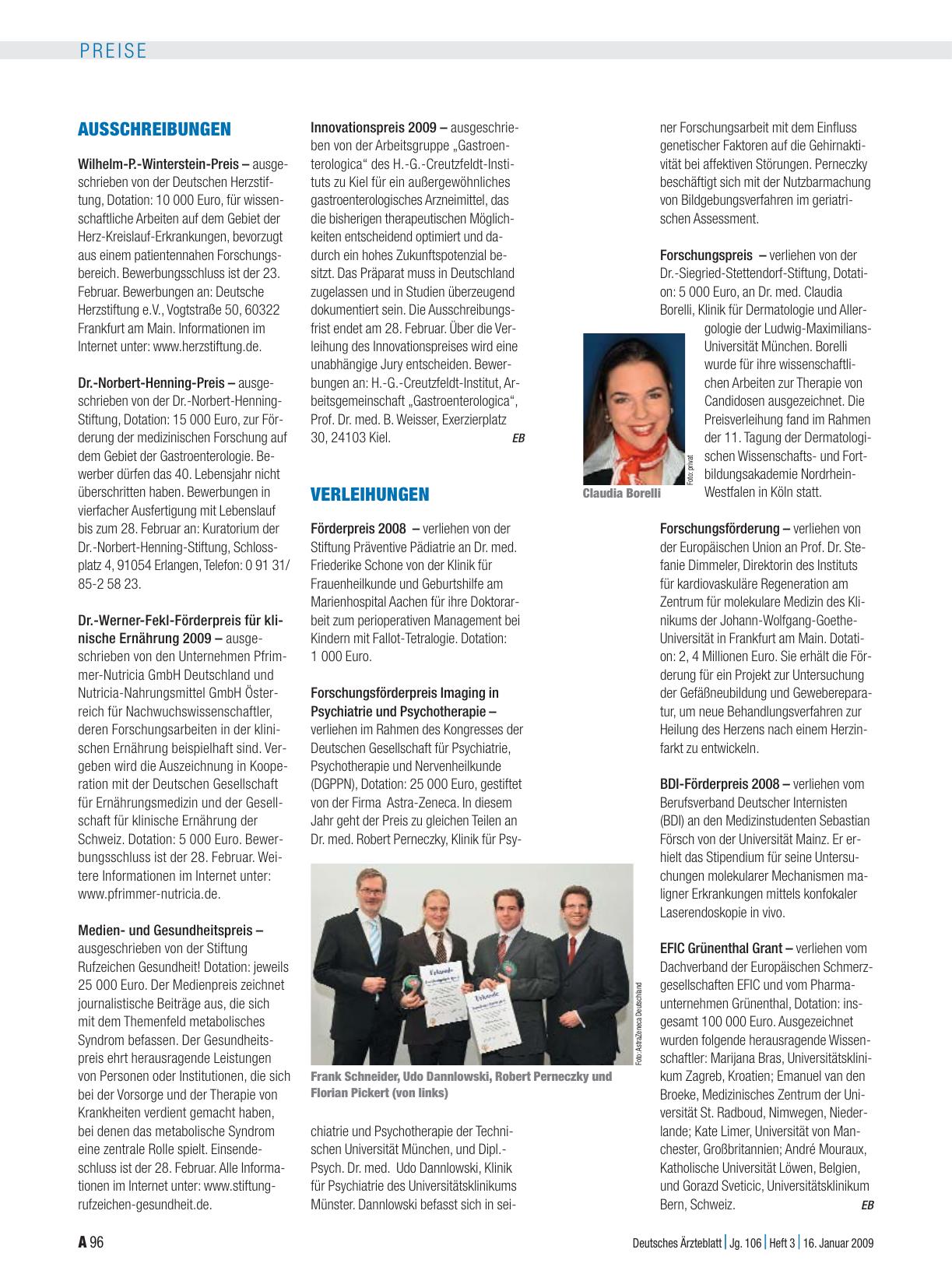 Vorschauseite 1: Ausschreibungen