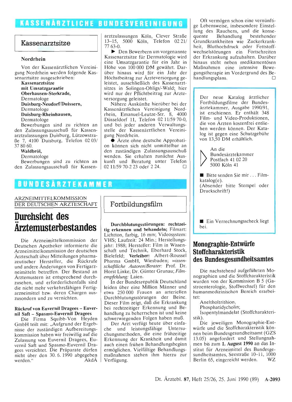 Vorschauseite 1: Kassenarztsitze