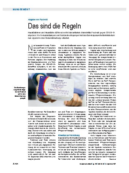 Vorschauseite 1: Abgabe von Paxlovid: Das sind die Regeln