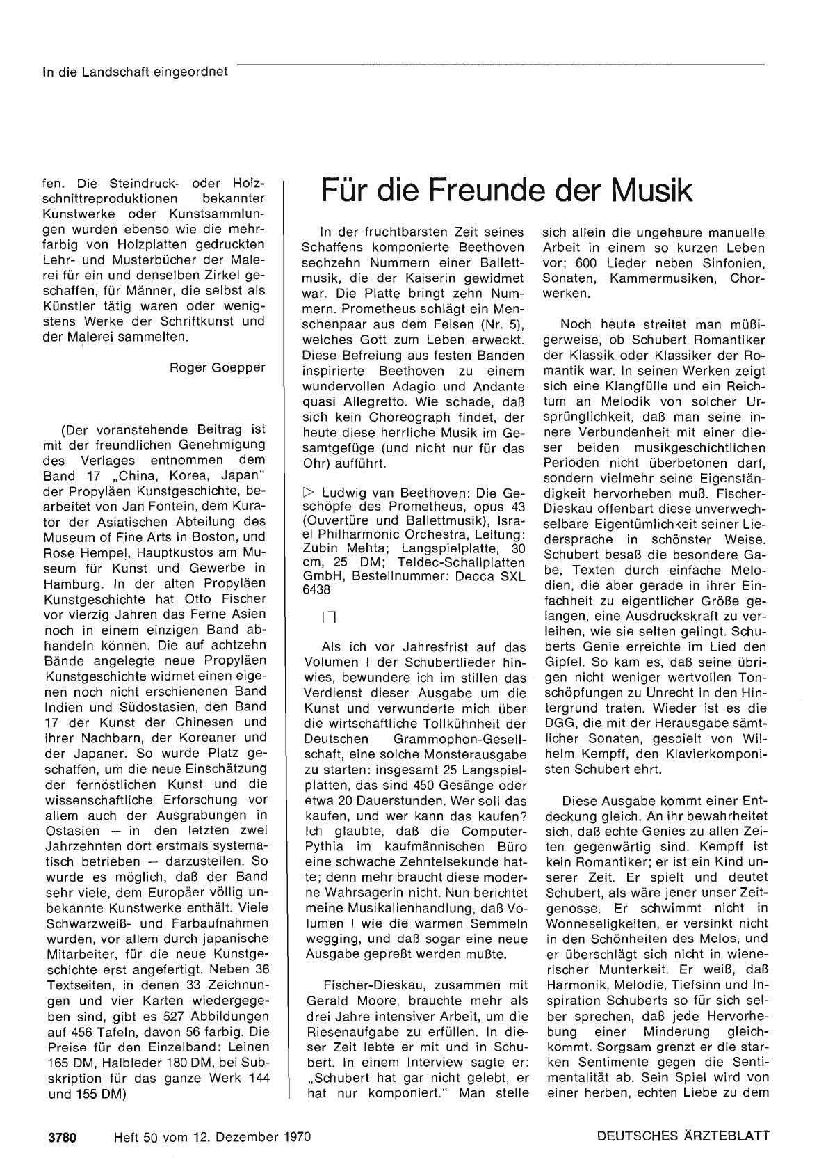 Vorschauseite 1: Für die Freunde der Musik
