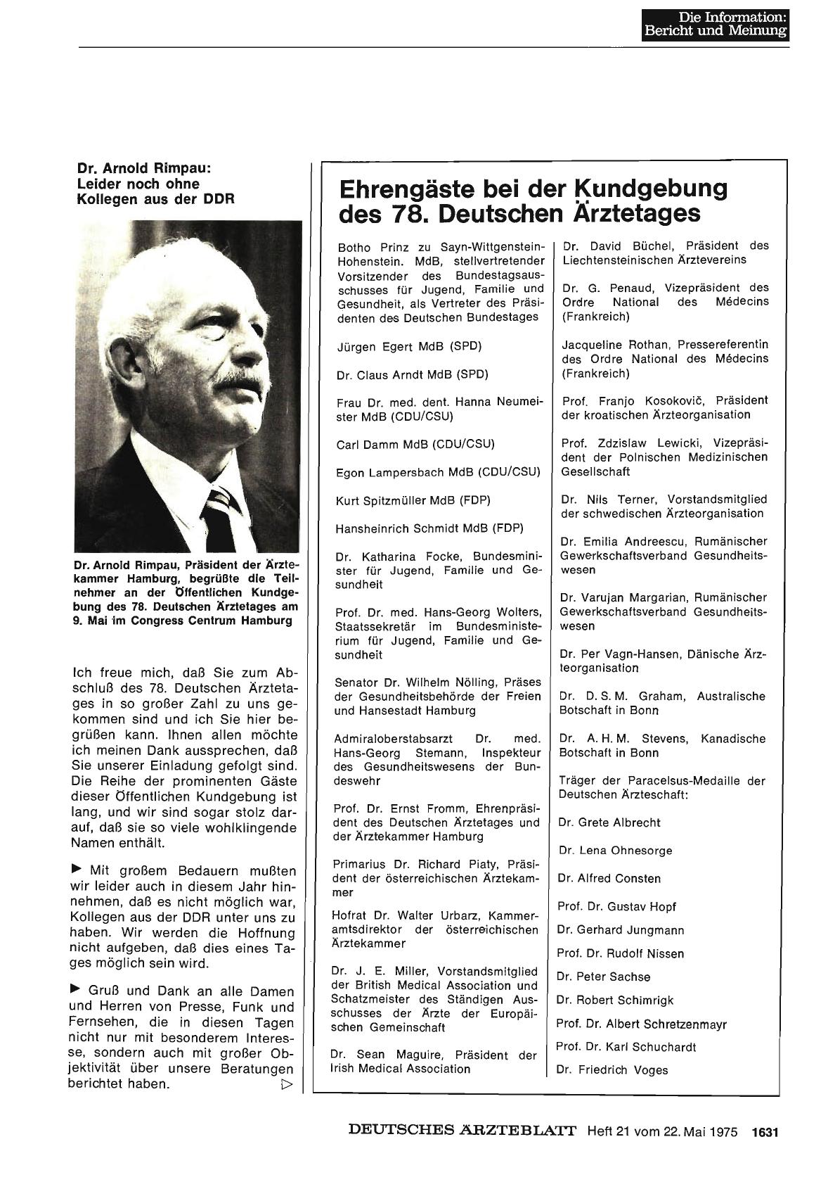 Vorschauseite 1: Leider noch ohne Kollegen aus der DDR