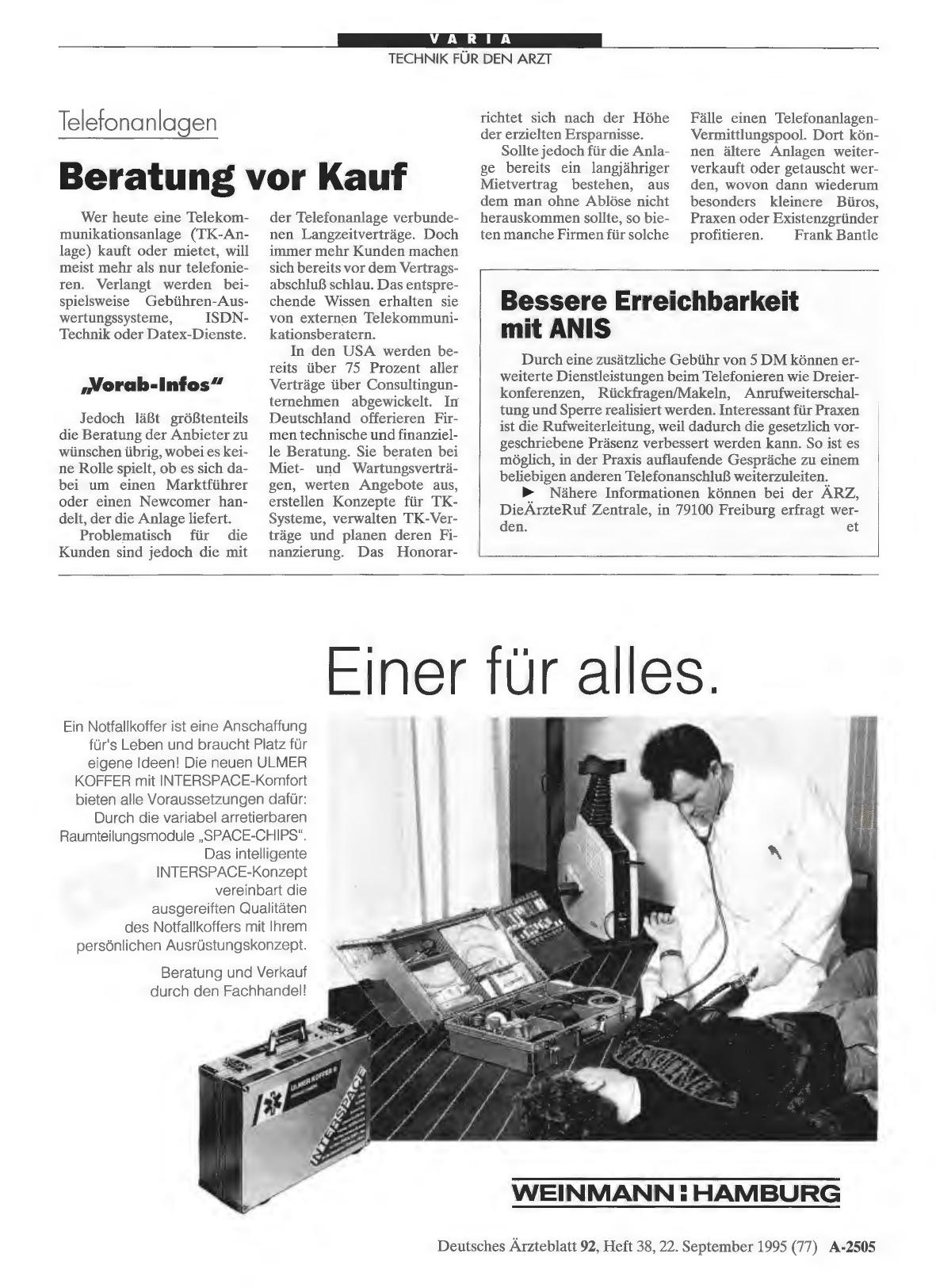 Vorschauseite 1: Bessere Erreichbarkeit mit ANIS