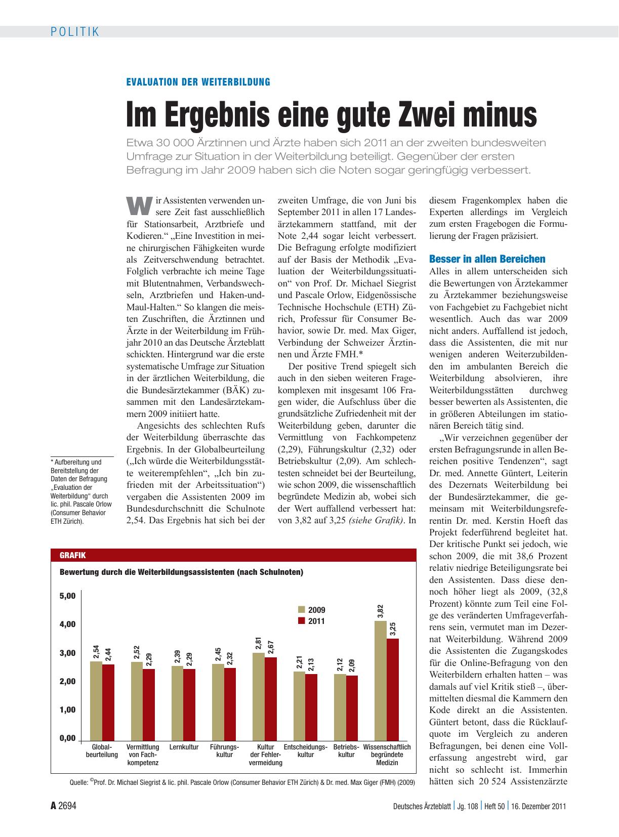Vorschauseite 1: Evaluation der Weiterbildung: Im Ergebnis eine gute Zwei minus