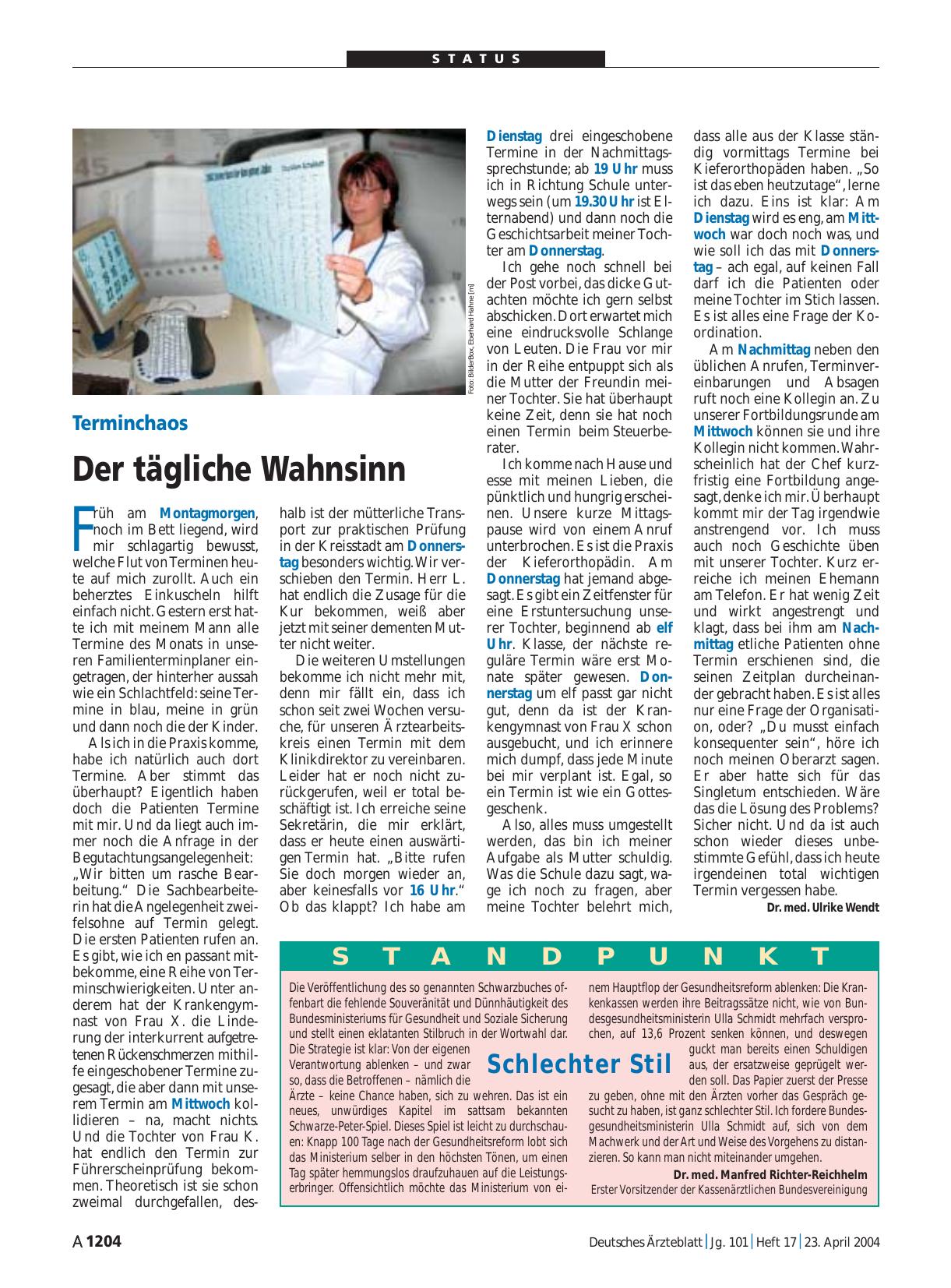Vorschauseite 1: Standpunkt: Schlechter Stil