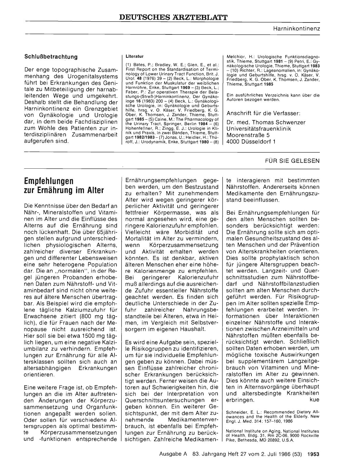 Vorschauseite 1: Empfehlungen zur Ernährung im Alter