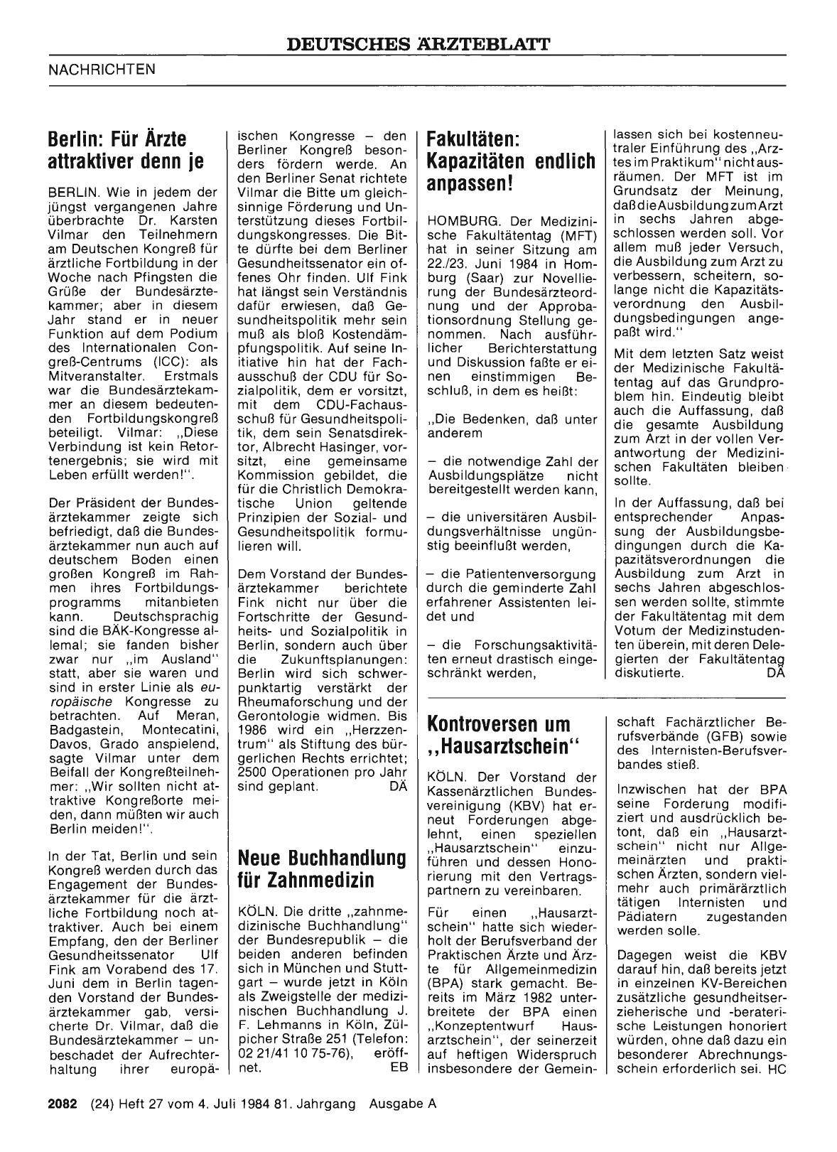 Vorschauseite 1: Berlin: Für Ärzte attraktiver denn je