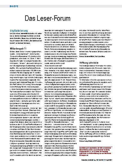 Vorschauseite 1: Digitalisierung: Hoffnung schwindet