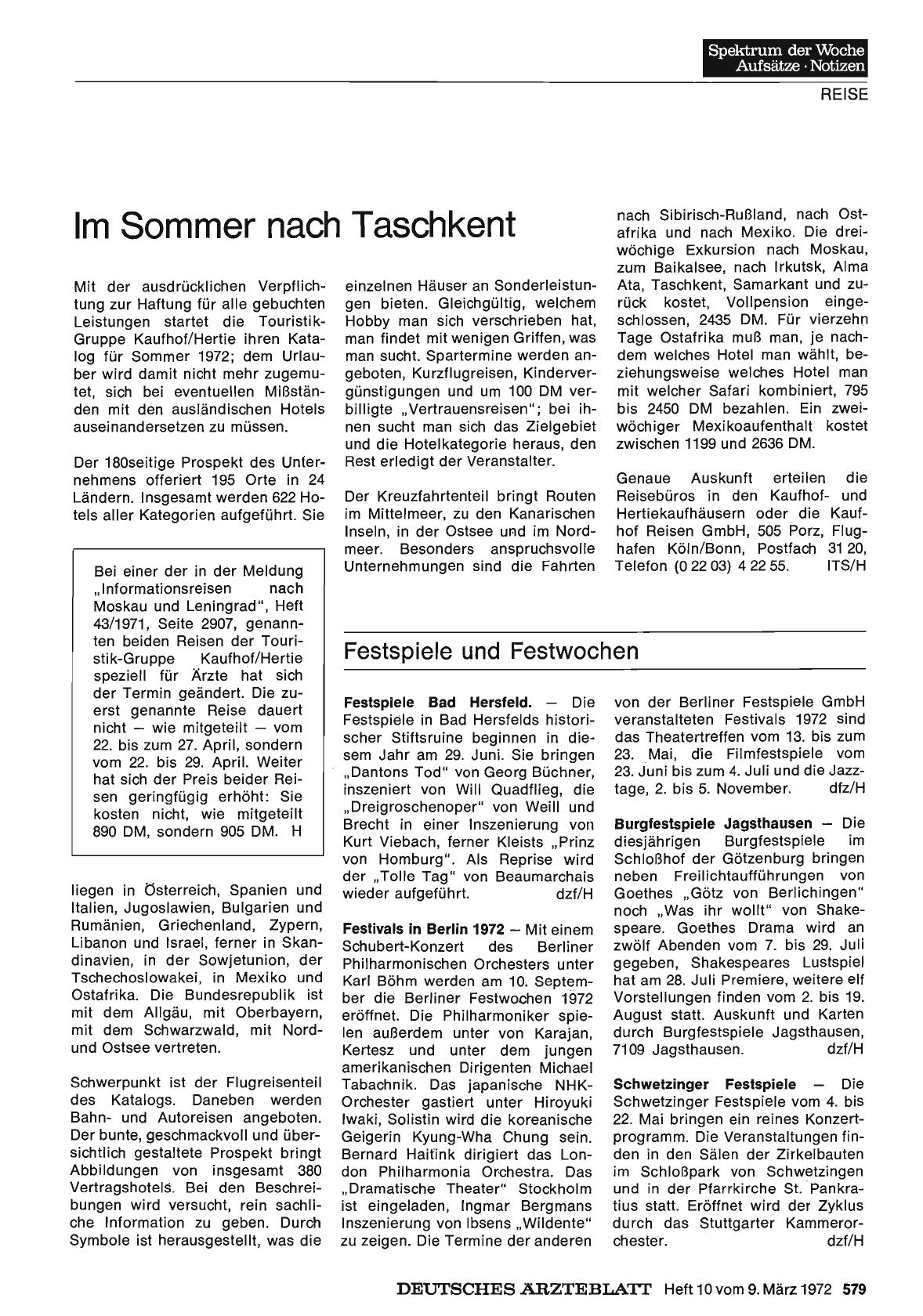 Vorschauseite 1: Festspiele und Festwochen