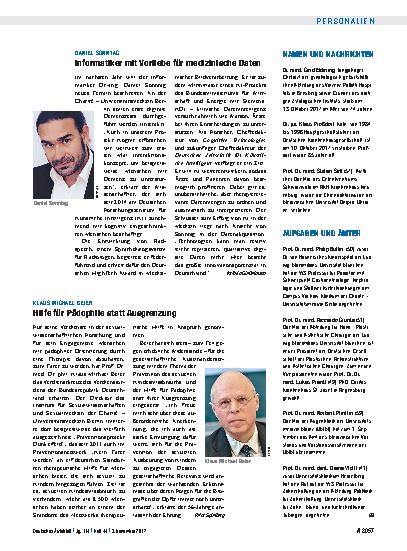 Vorschauseite 1: Namen und Nachrichten