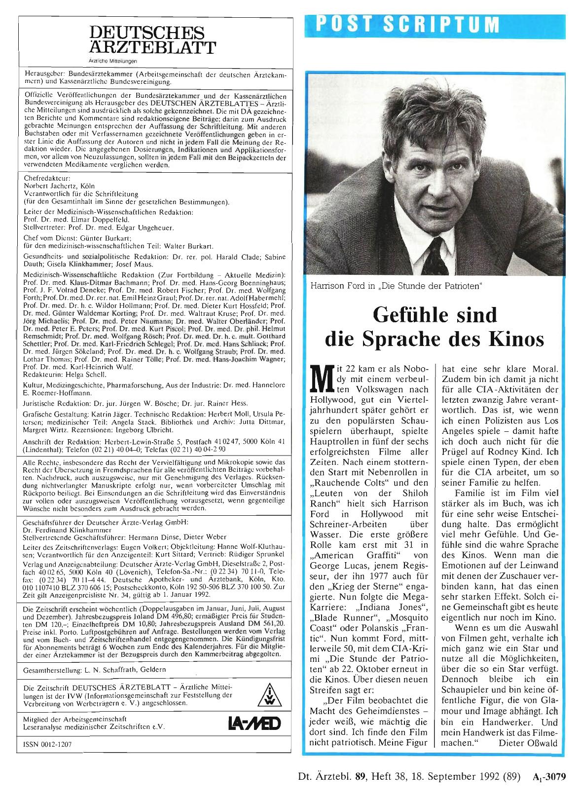Vorschauseite 1: Gefühle sind die Sprache des Kinos