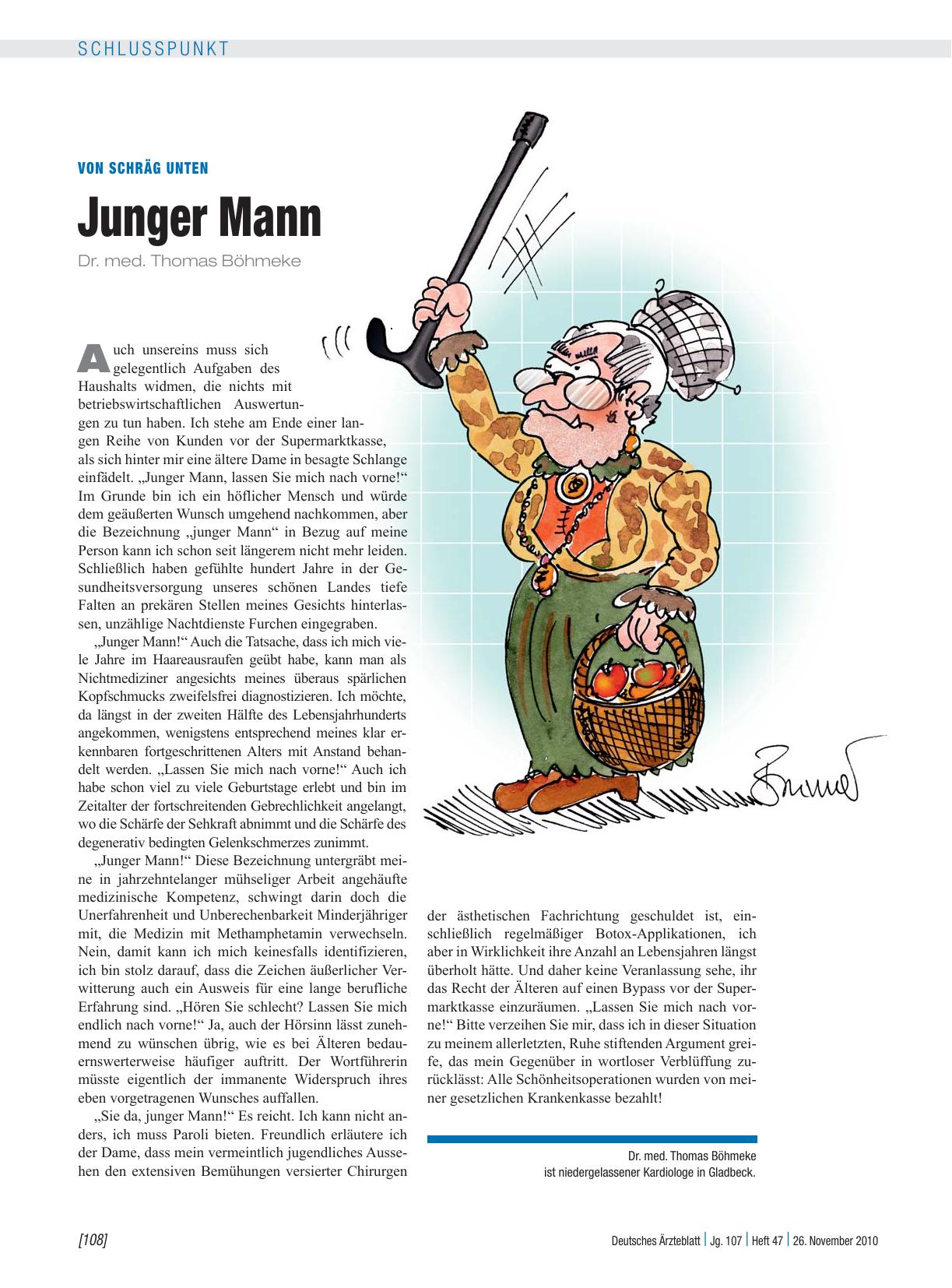 Vorschauseite 1: Von schräg unten: Junger Mann