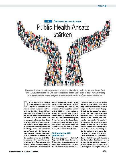 Vorschauseite 1: Öffentlicher Gesundheitsdienst: Public-Health-Ansatz stärken