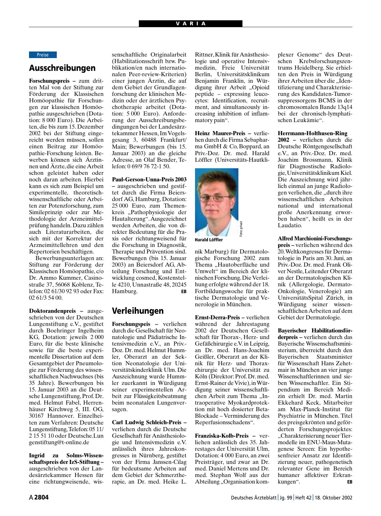 Vorschauseite 1: Ausschreibungen