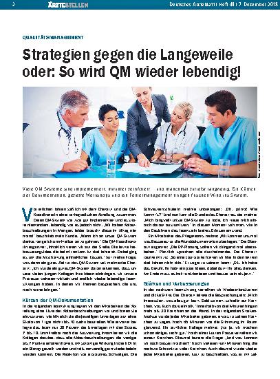 Vorschauseite 1: Qualitätsmanagement – Strategien gegen die Langeweile oder: So wird QM wieder lebendig!