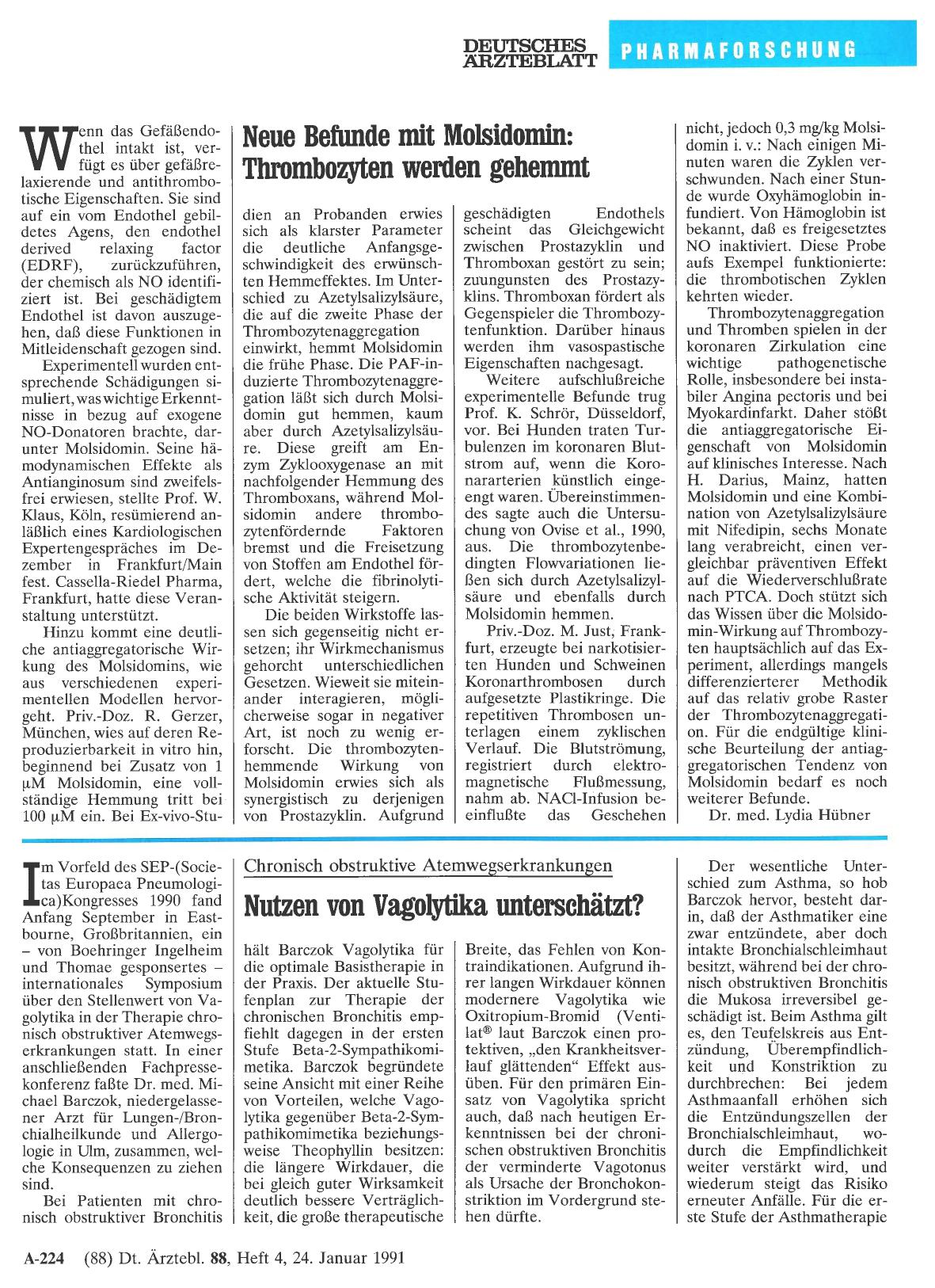 Vorschauseite 1: Chronisch obstruktive Atemwegserkrankungen: Nutzen von Vagolytika unterschätzt?
