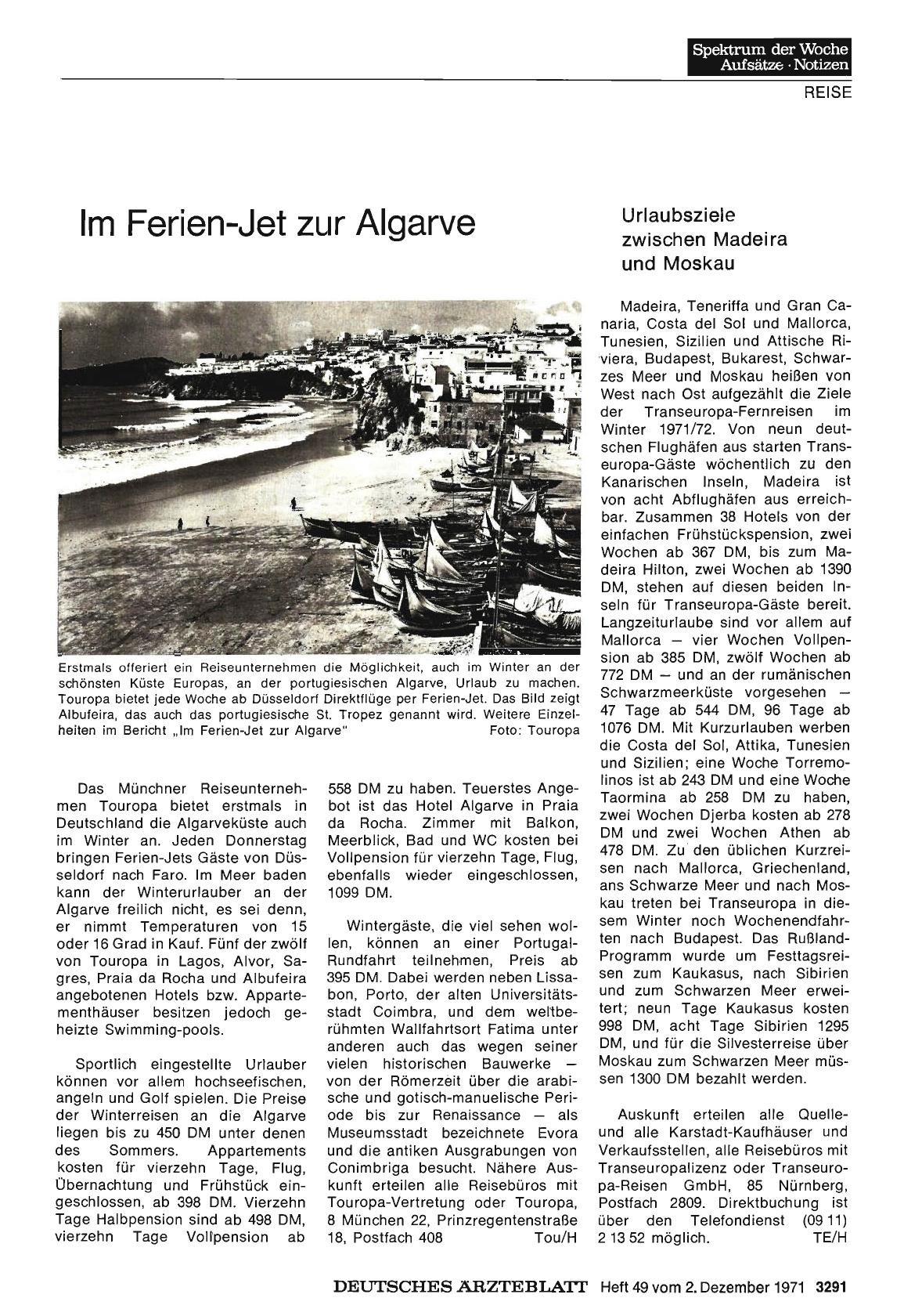 Vorschauseite 1: Im Ferien-Jet zur Algarve