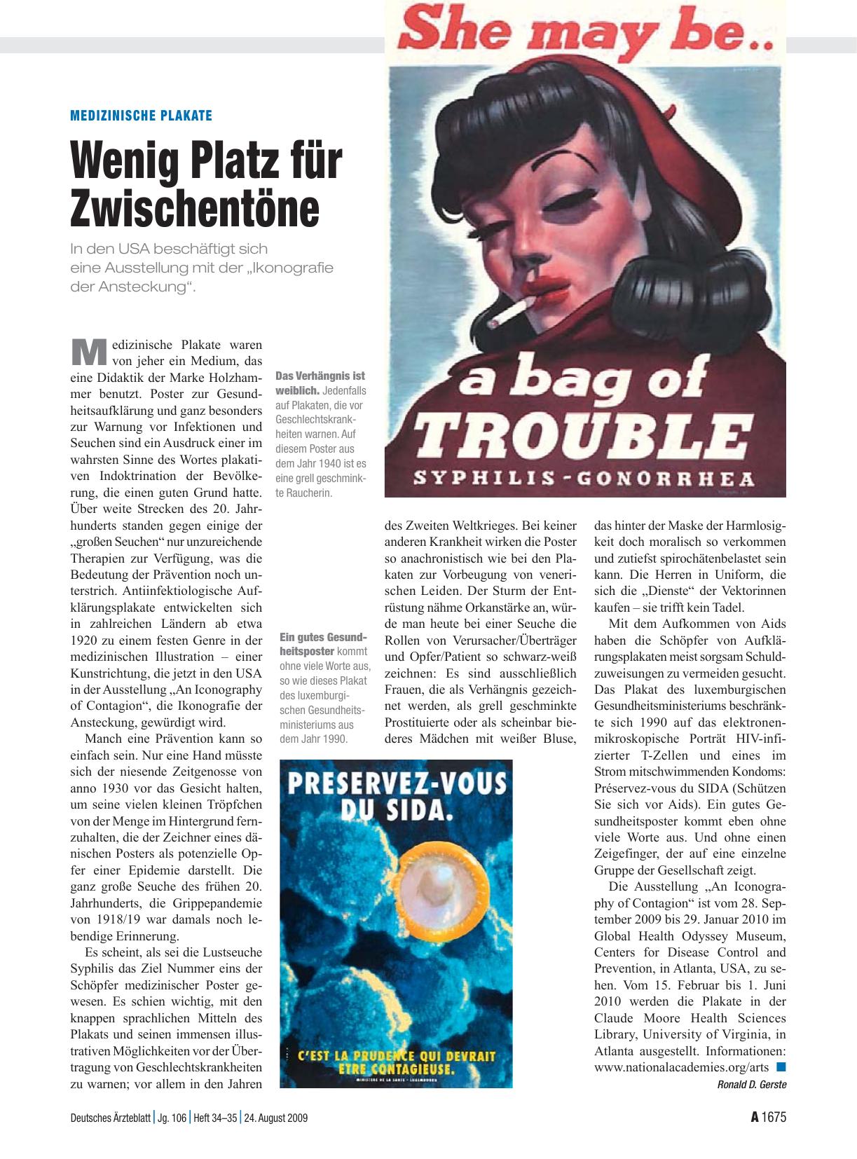 Vorschauseite 1: Medizinische Plakate: Wenig Platz für Zwischentöne