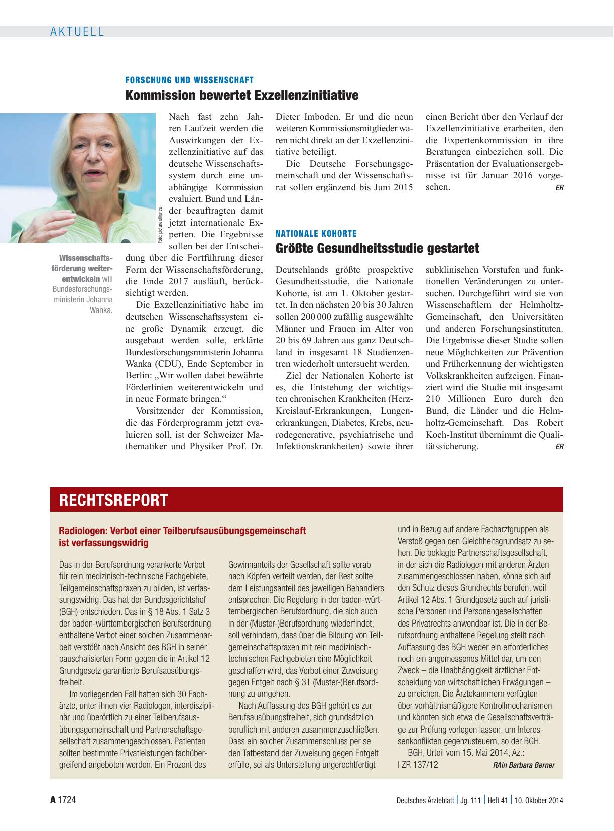 Vorschauseite 1: Forschung und Wissenschaft: Kommission bewertet Exzellenzinitiative