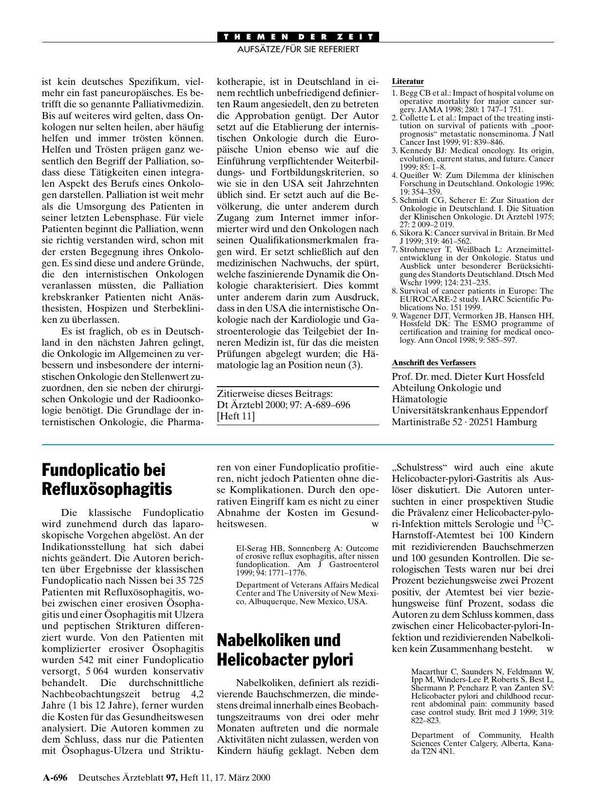 Vorschauseite 1: Nabelkoliken und Helicobacter pylori