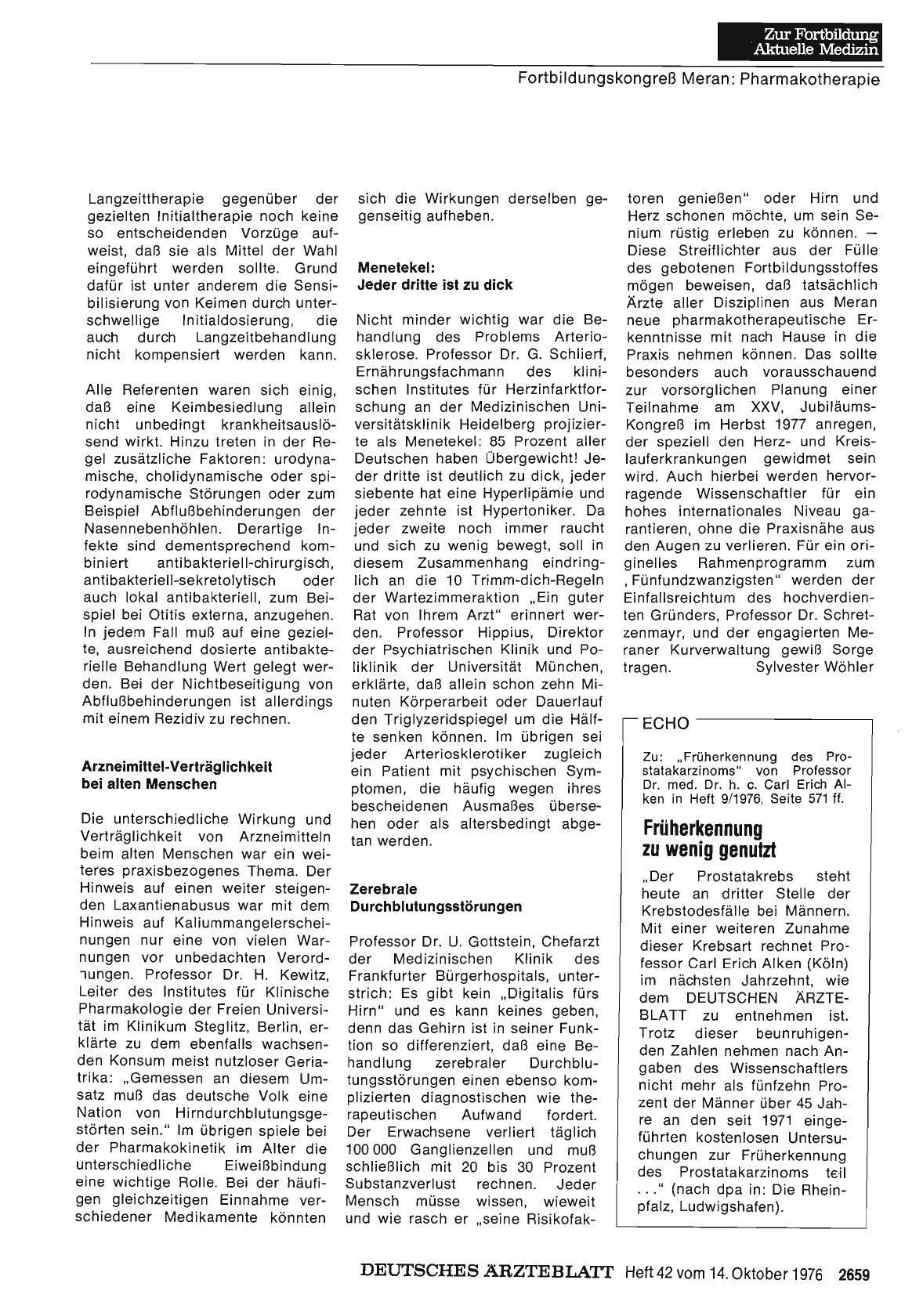 Vorschauseite 1: Früherkennung zu wenig genutzt