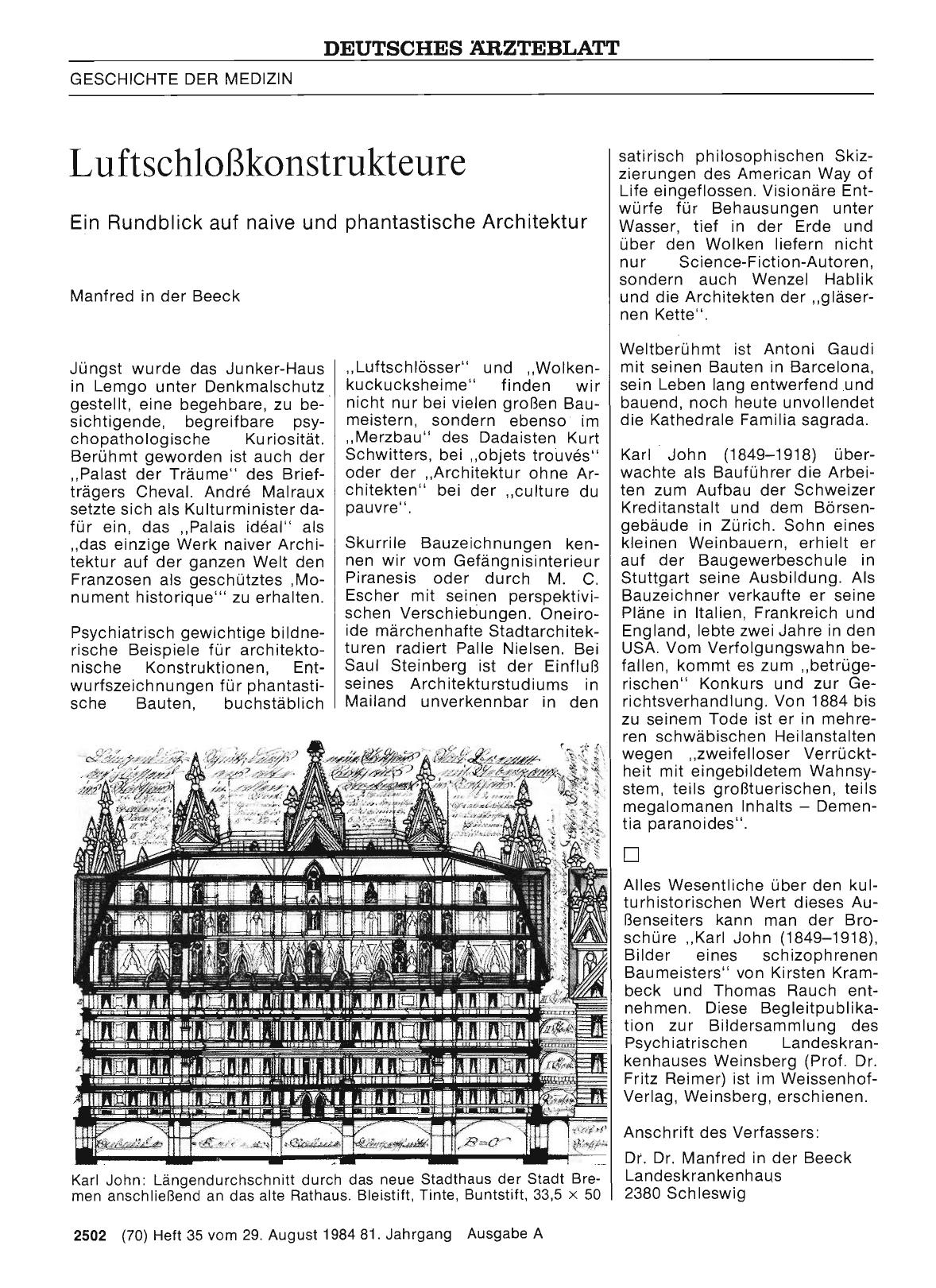 Vorschauseite 1: Luftschloßkonstrukteure