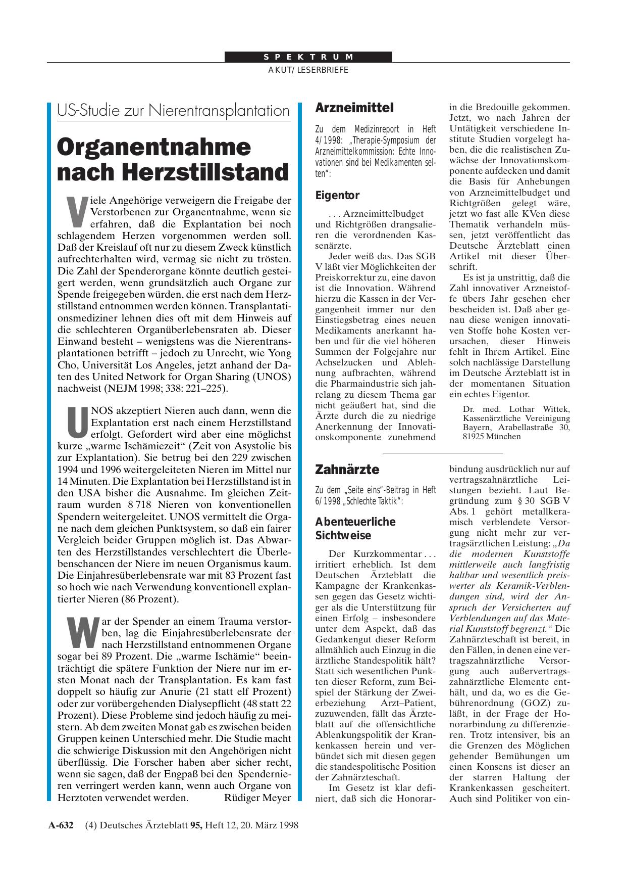 Vorschauseite 1: Arzneimittel: Eigentor