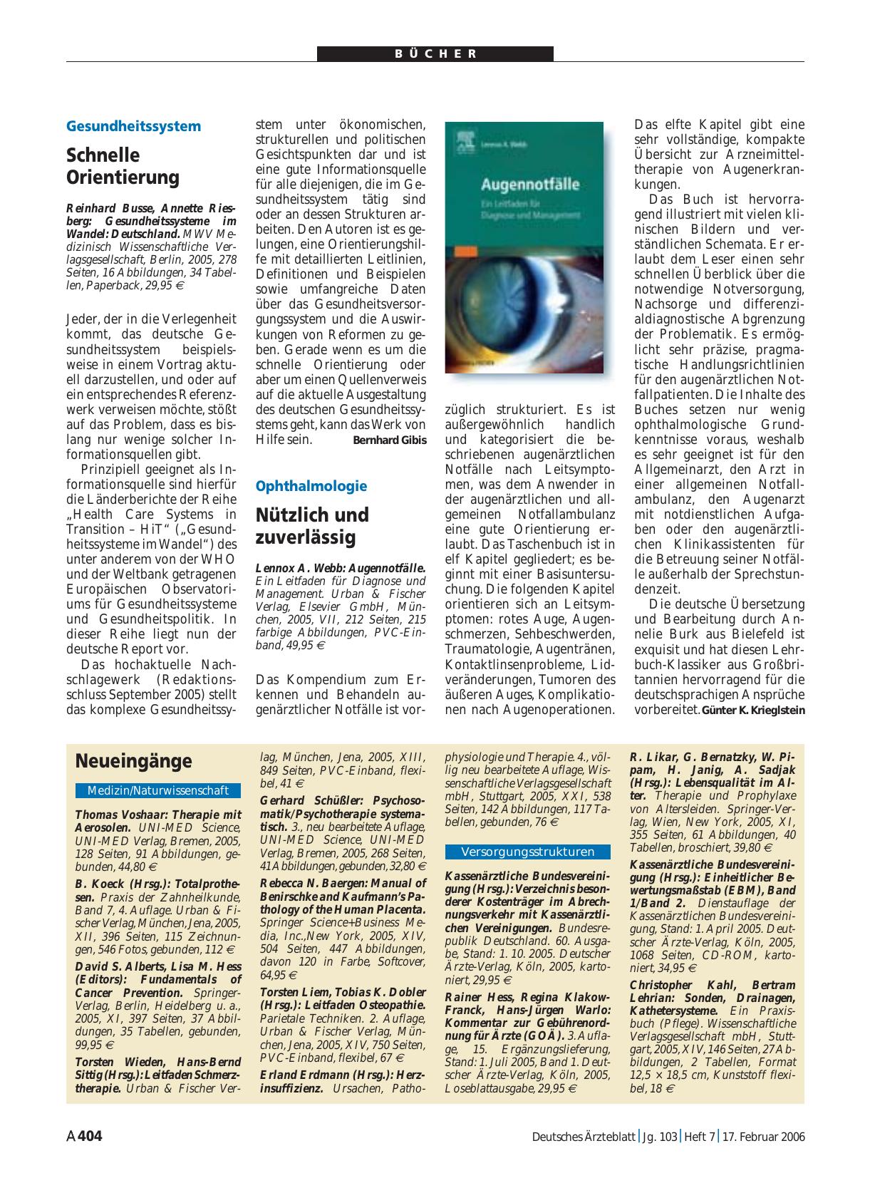 Vorschauseite 1: Gesundheitssysteme im Wandel: Deutschland