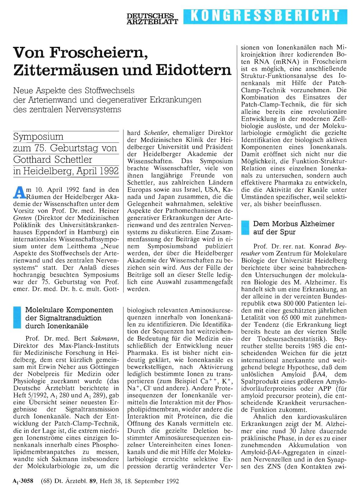 Vorschauseite 1: Von Froscheiern, Zittermäusen und Eidottern
