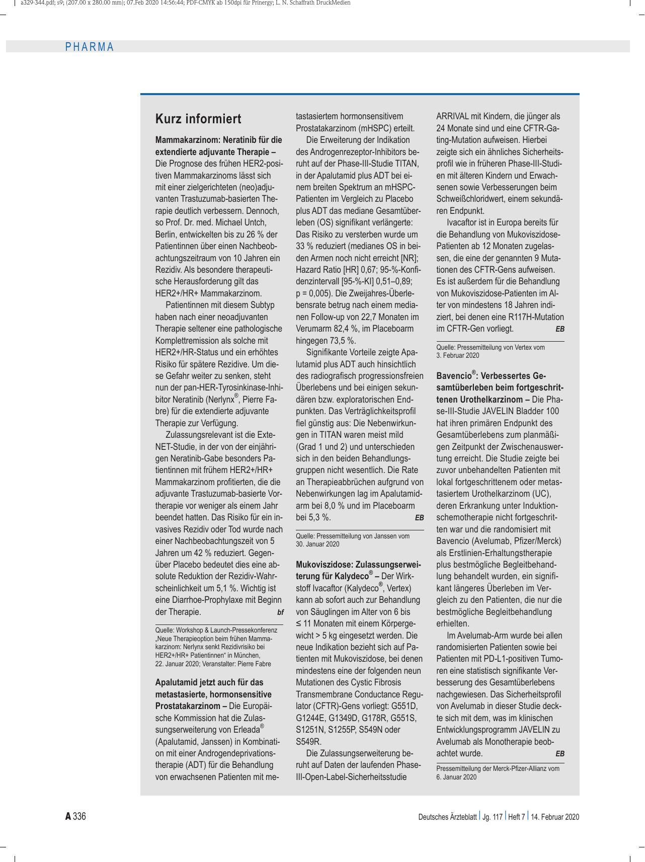 Vorschauseite 1: Kurz informiert