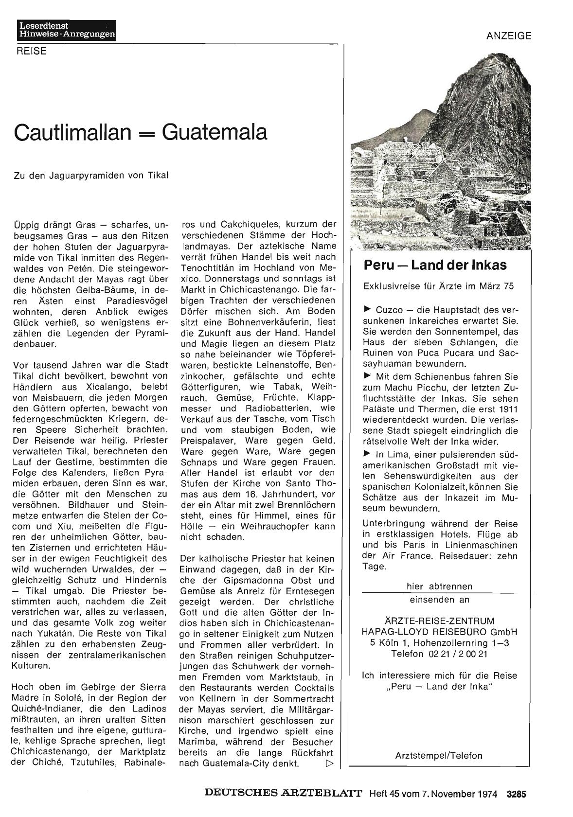 Vorschauseite 1: Cautlimallan = Guatemala
