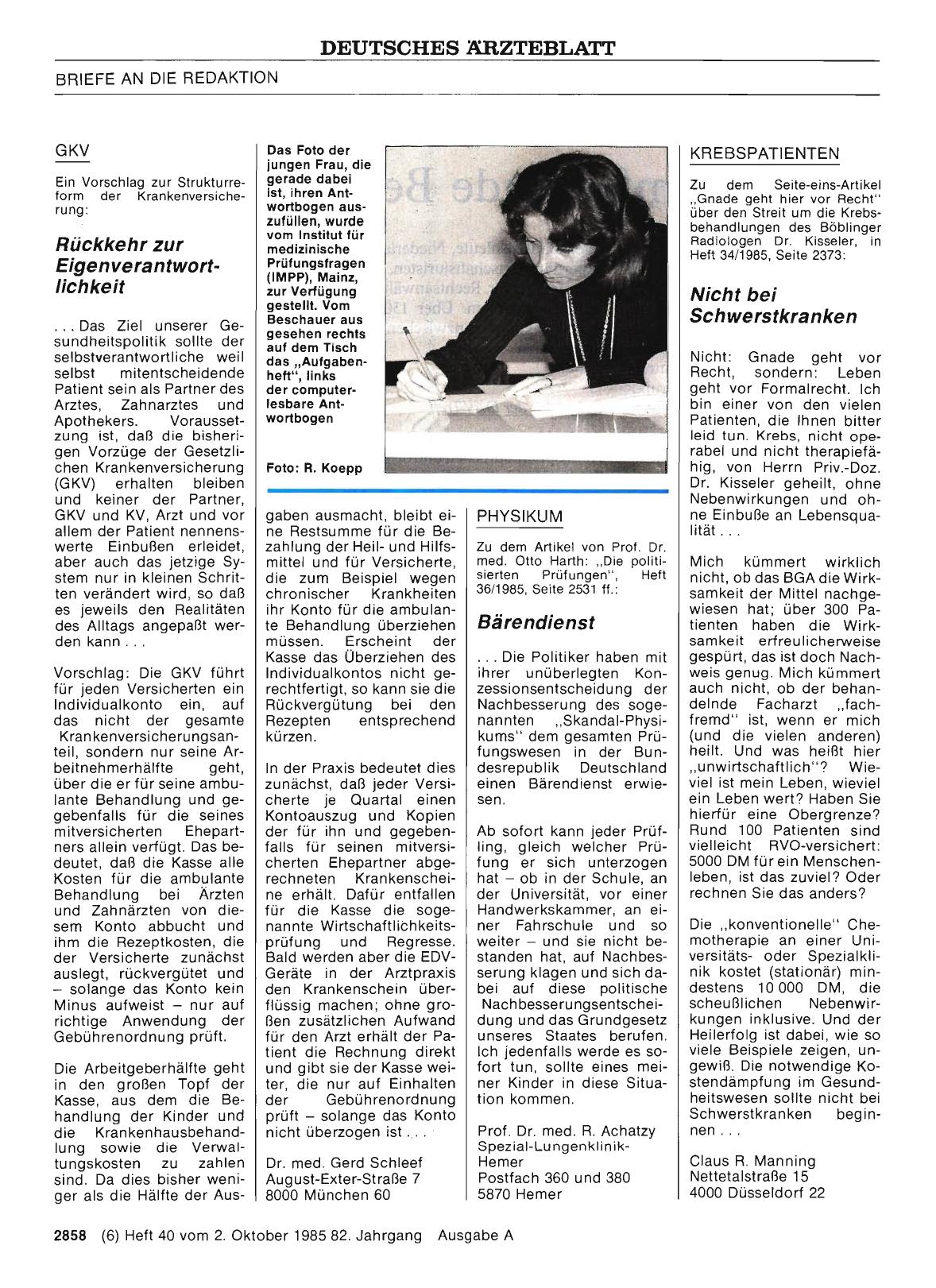 Vorschauseite 1: PHYSIKUM: Bärendienst