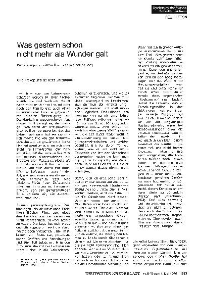 Vorschauseite 1: Was gestern schon nicht mehr als Wundergalt