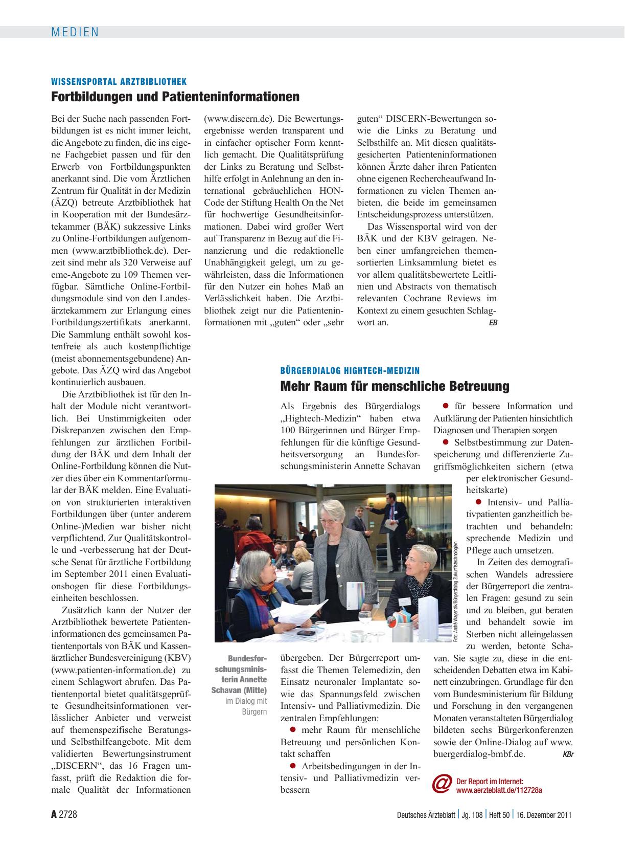 Vorschauseite 1: Wissensportal Arztbibliothek: Fortbildungen und Patienteninformationen