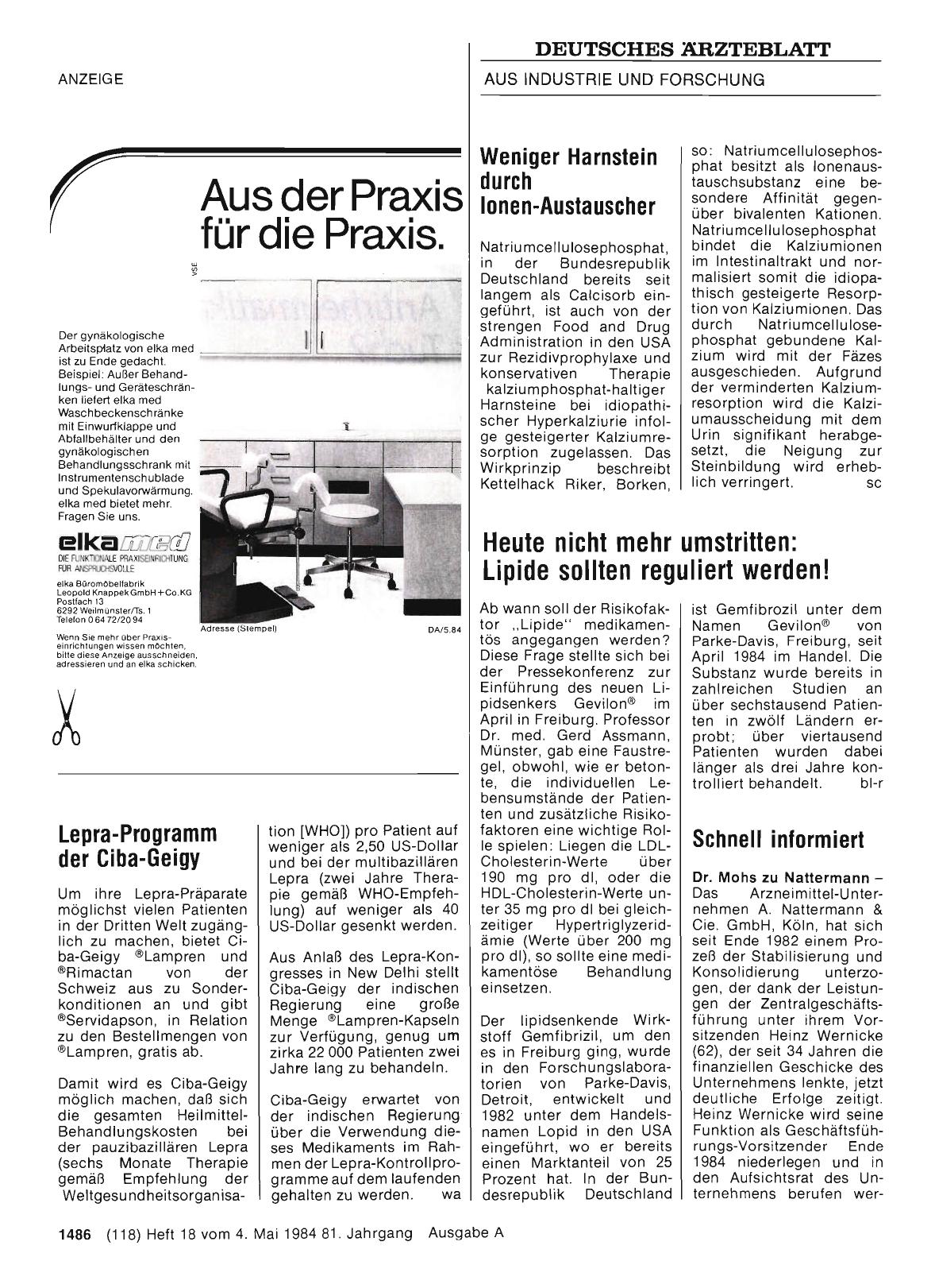 Vorschauseite 1: Heute nicht mehr umstritten: Lipide sollten reguliert werden!