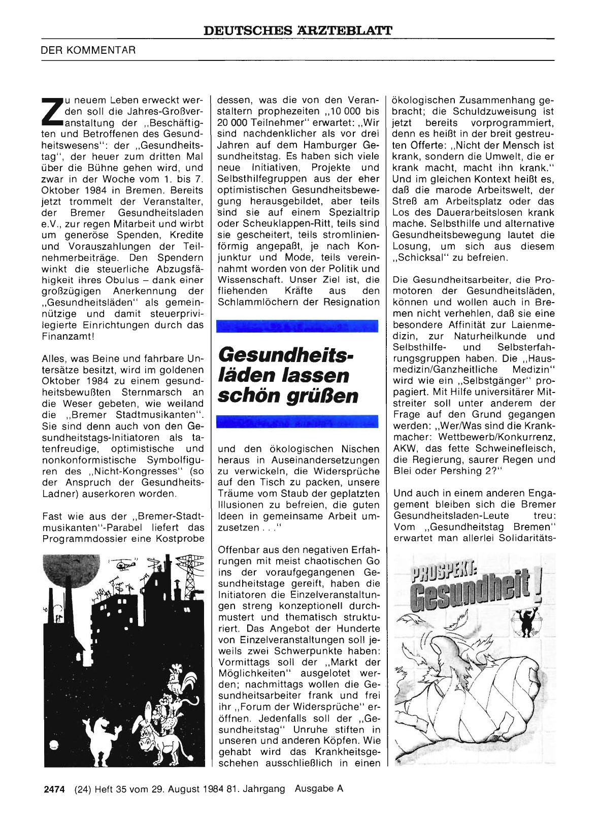 Vorschauseite 1: Gesundheitsläden lassen schön grüßen