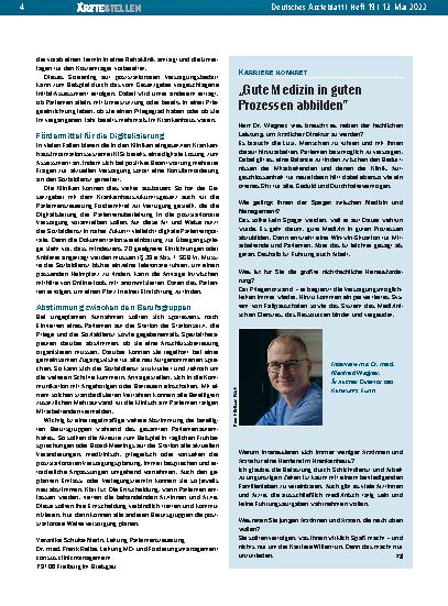 Vorschauseite 1: „Gute Medizin in guten Prozessen abbilden“