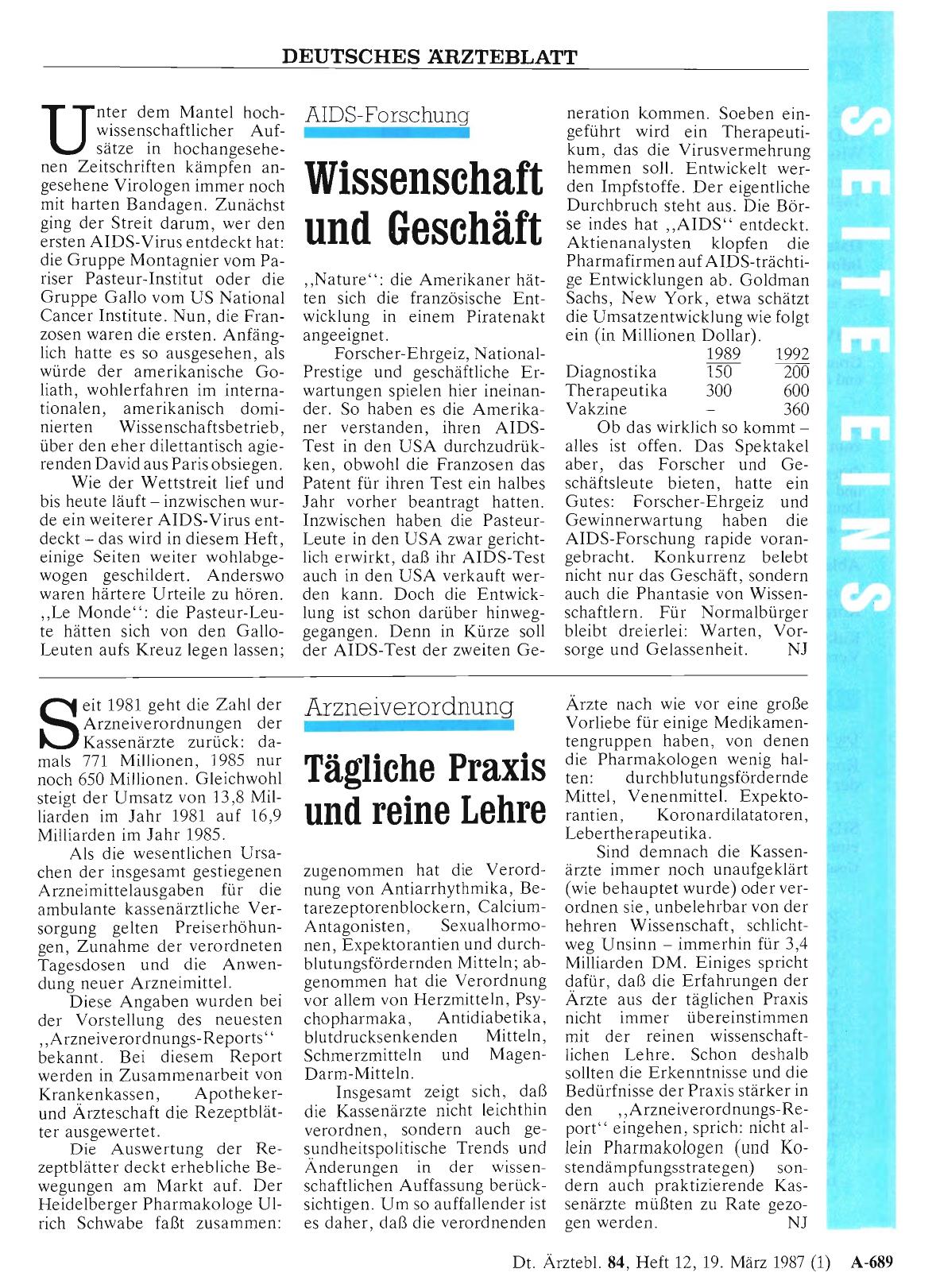 Vorschauseite 1: AIDS-Forschung: Wissenschaft und Geschäft