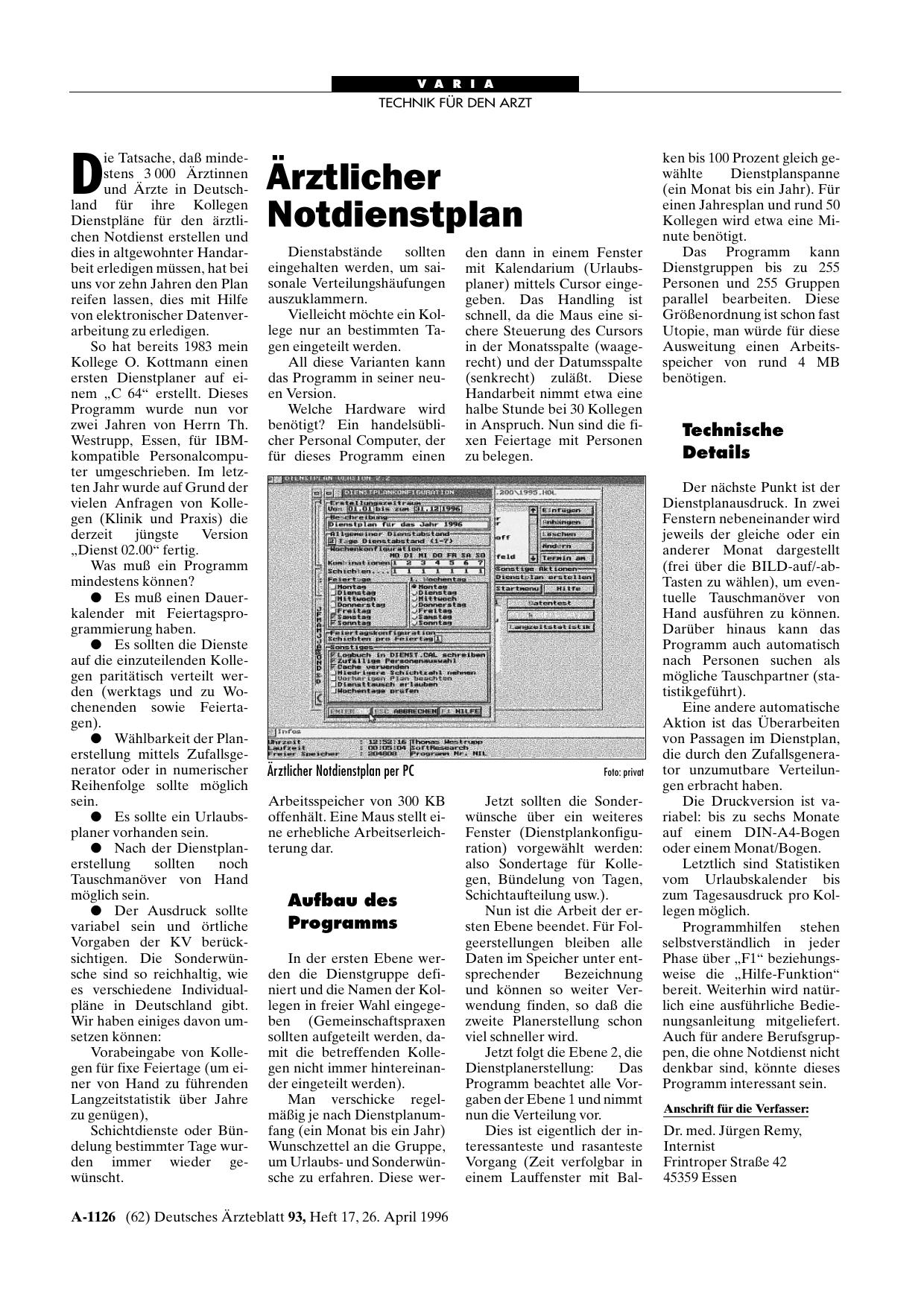 Vorschauseite 1: Ärztlicher Notdienstplan