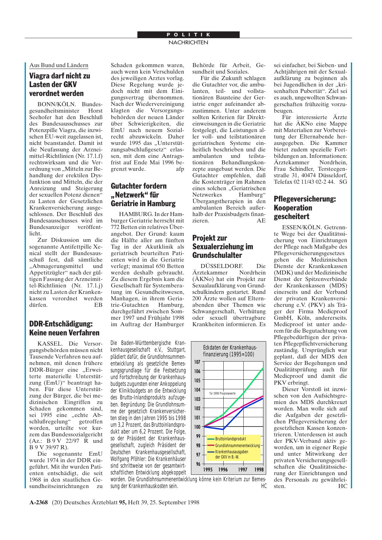 Vorschauseite 1: Eckdaten der Krankenhausfinanzierung