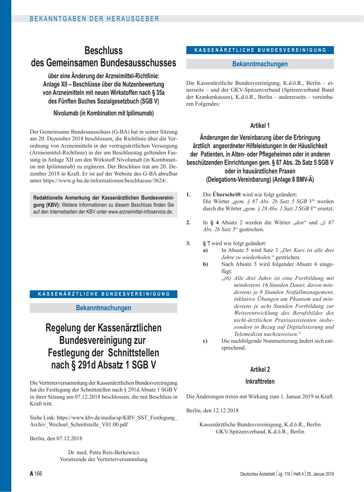 Vorschauseite 1: Artikel 1, Änderungen der Vereinbarung über die Erbringung ärztlich angeordneter Hilfeleistungen in der Häuslichkeit der Patienten, in Altenoder Pflegeheimen oder in anderen besch…