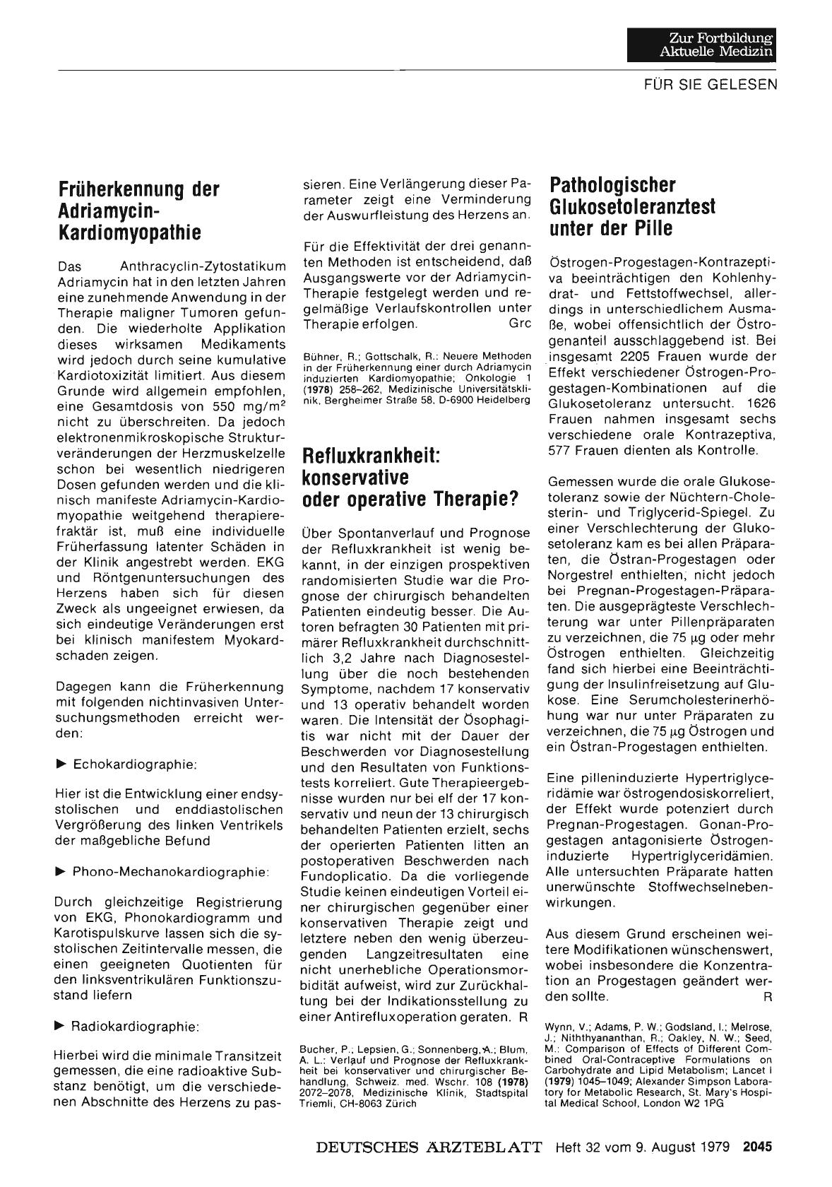 Vorschauseite 1: Früherkennung der Adriamycin-Kardiomyopathie