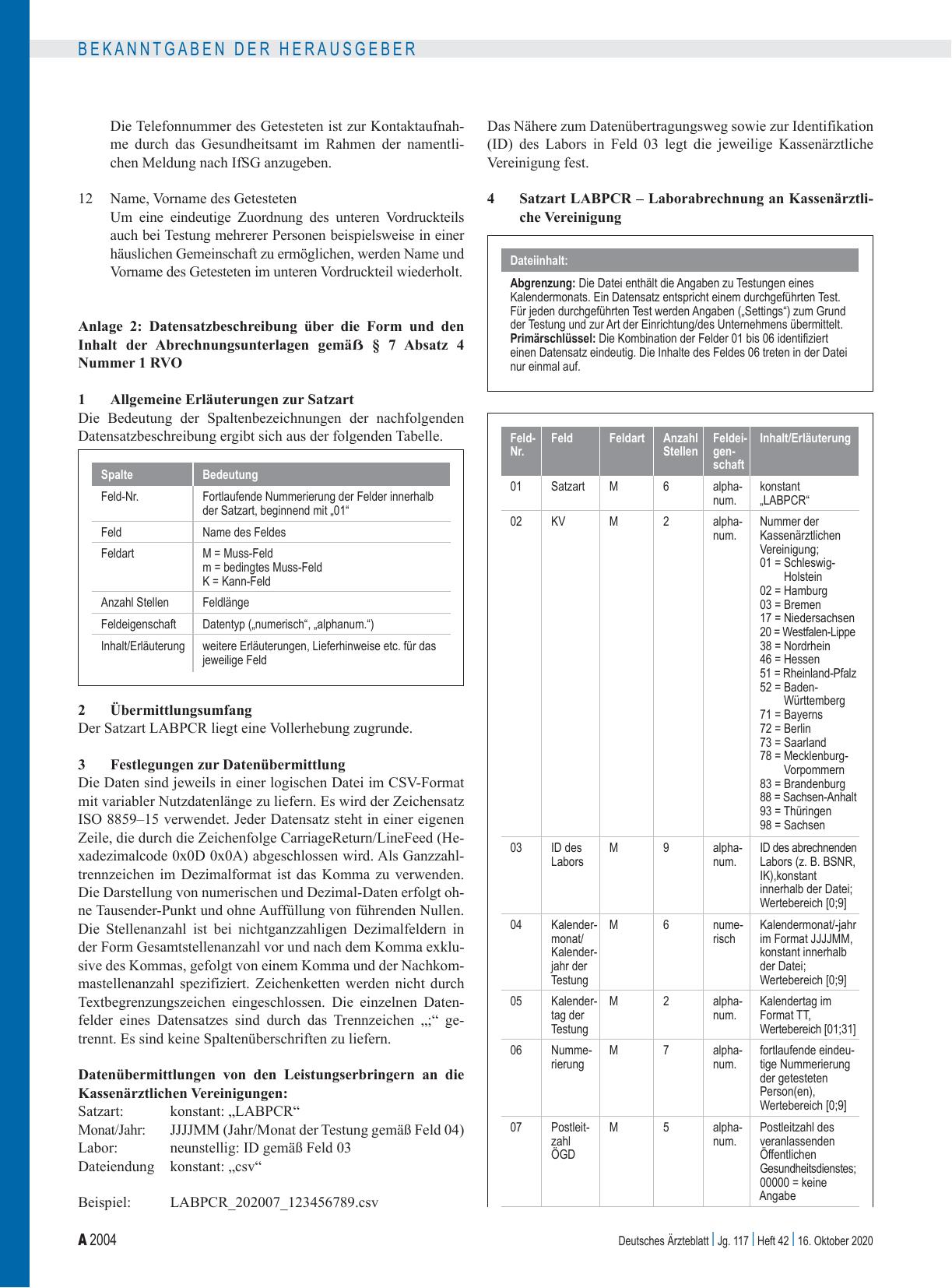 Vorschauseite 4: Vorgaben der Kassenärztlichen Bundesvereinigung über die Erfüllung der Pflichten der Leistungserbringer gemäß § 7 Absatz 4 Nummer 2 in Verbindung mit § 7 Absatz 5, § 7 Absatz 4 Nu…