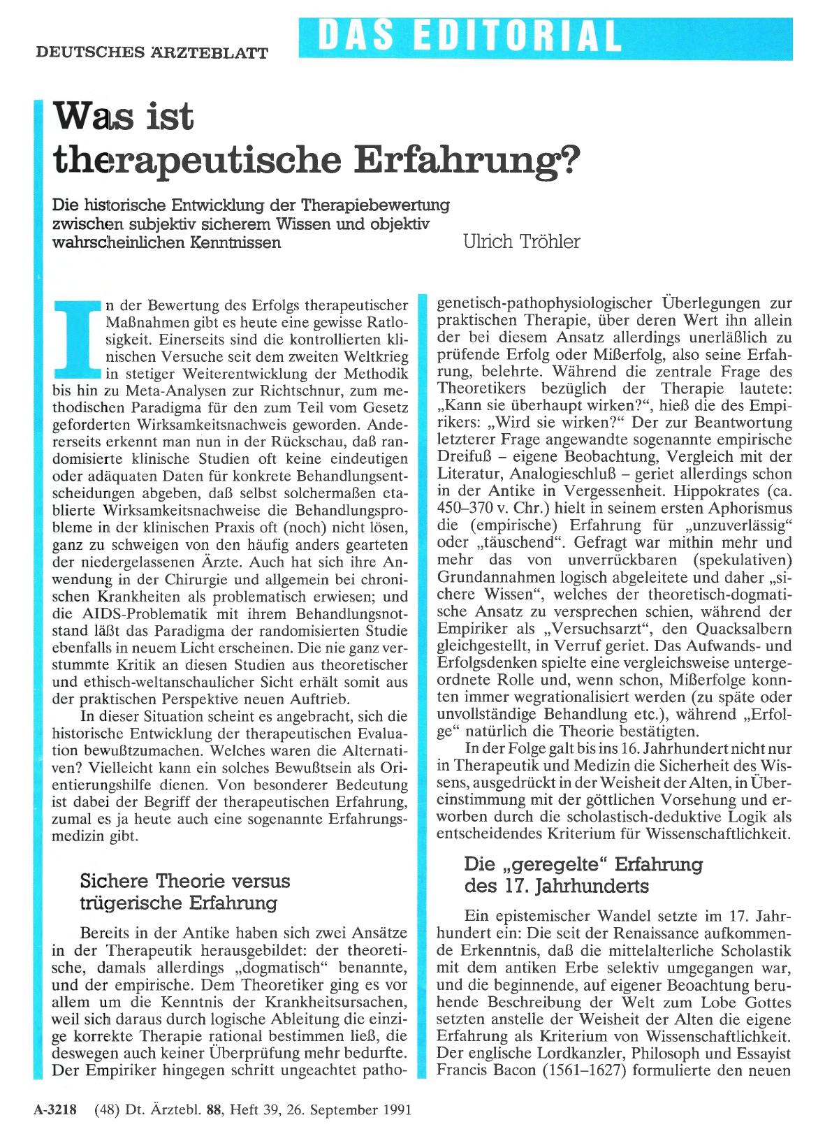 Vorschauseite 1: Was ist therapeutische Erfahrung?
