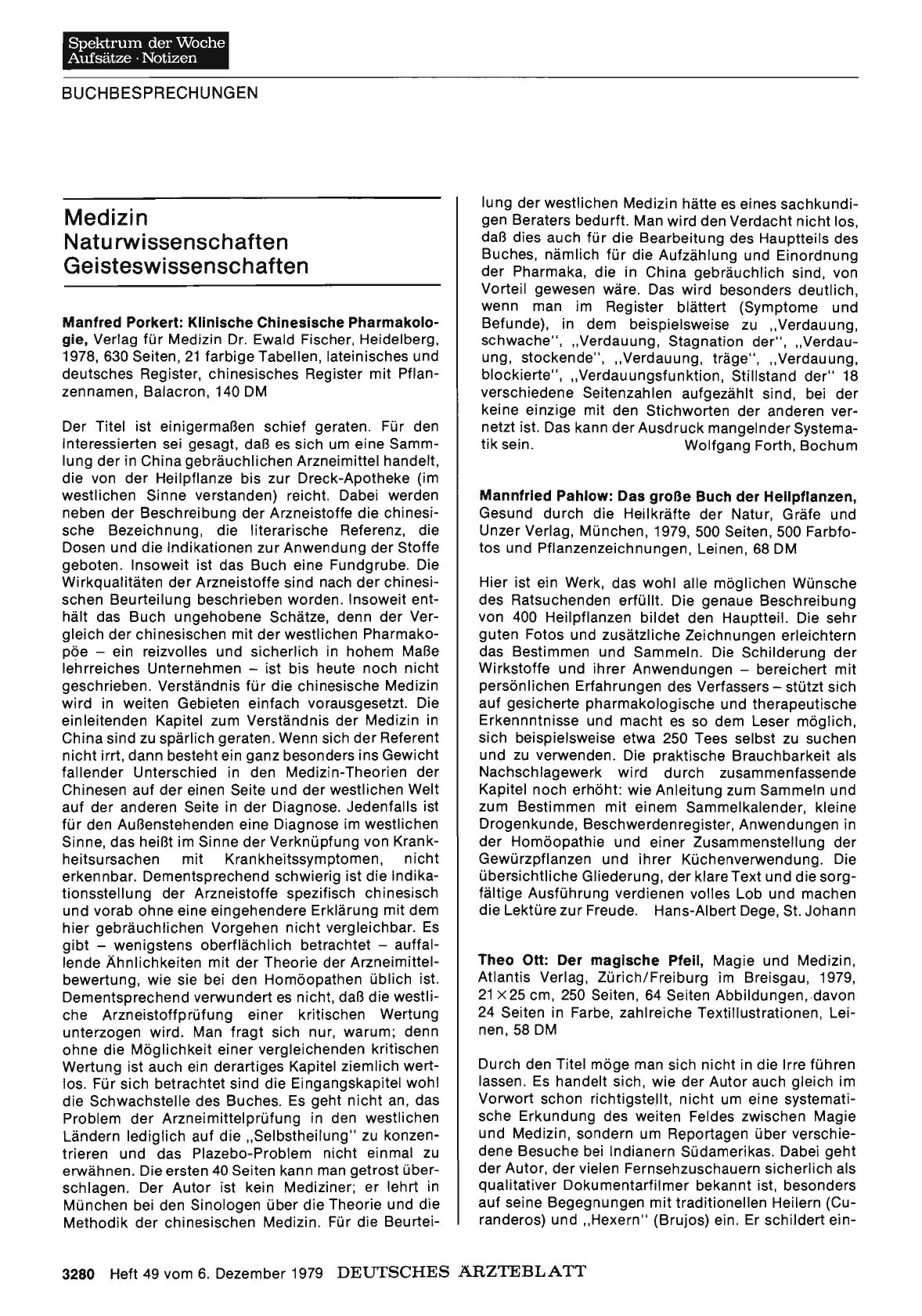 Vorschauseite 1: Medizin - Naturwissenschaften - Geisteswissenschaften: Theo Ott: Der magische Pfeil