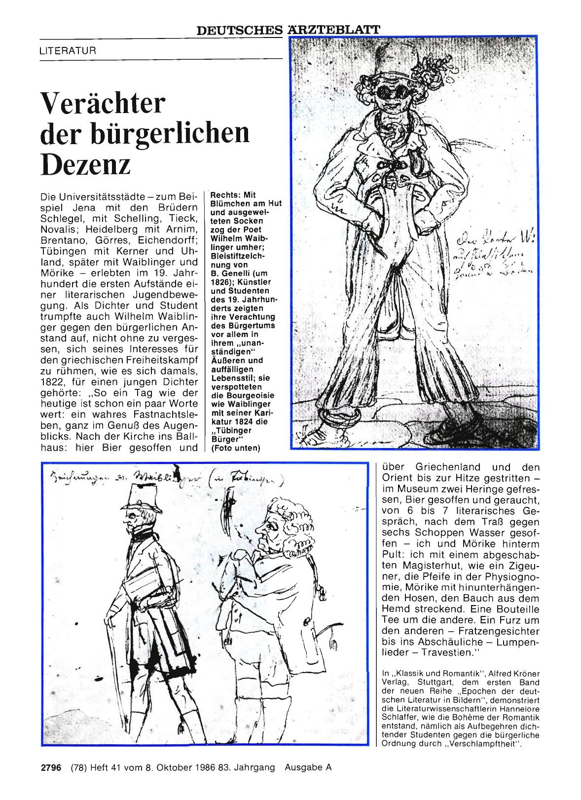 Vorschauseite 1: LITERATUR: Verächter der bürgerlichen Dezenz