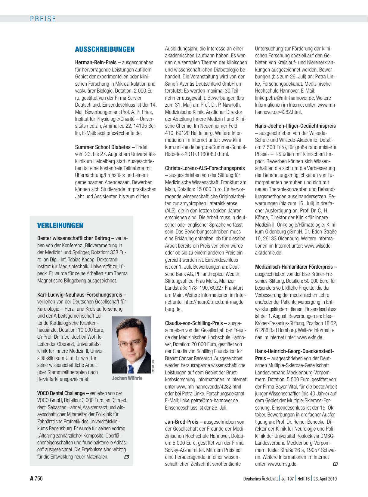 Vorschauseite 1: Ausschreibungen