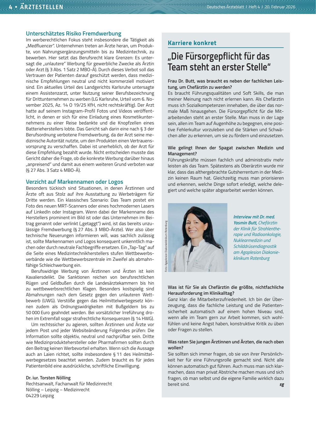 Vorschauseite 1: „Die Fürsorgepflicht für das Team steht an erster Stelle“