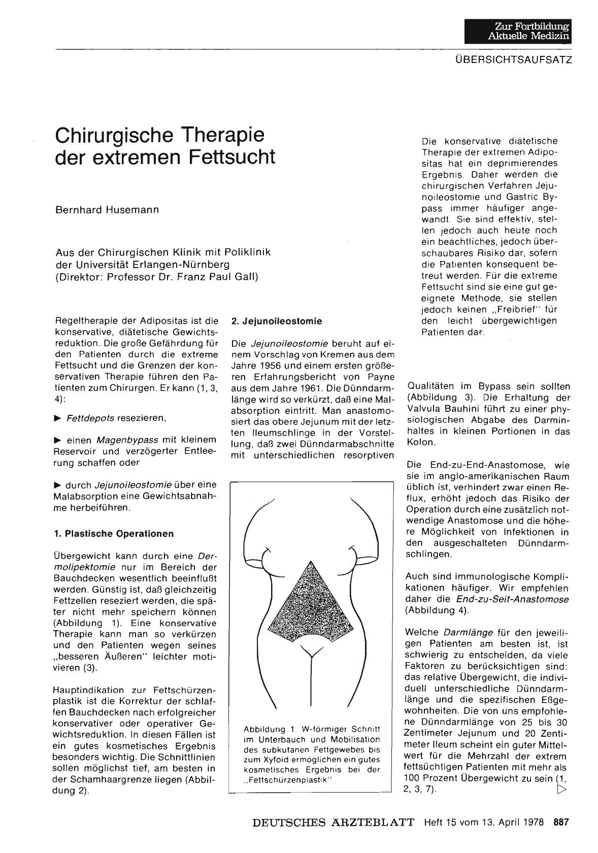 Vorschauseite 1: Chirurgische Therapie der extremen Fettsucht